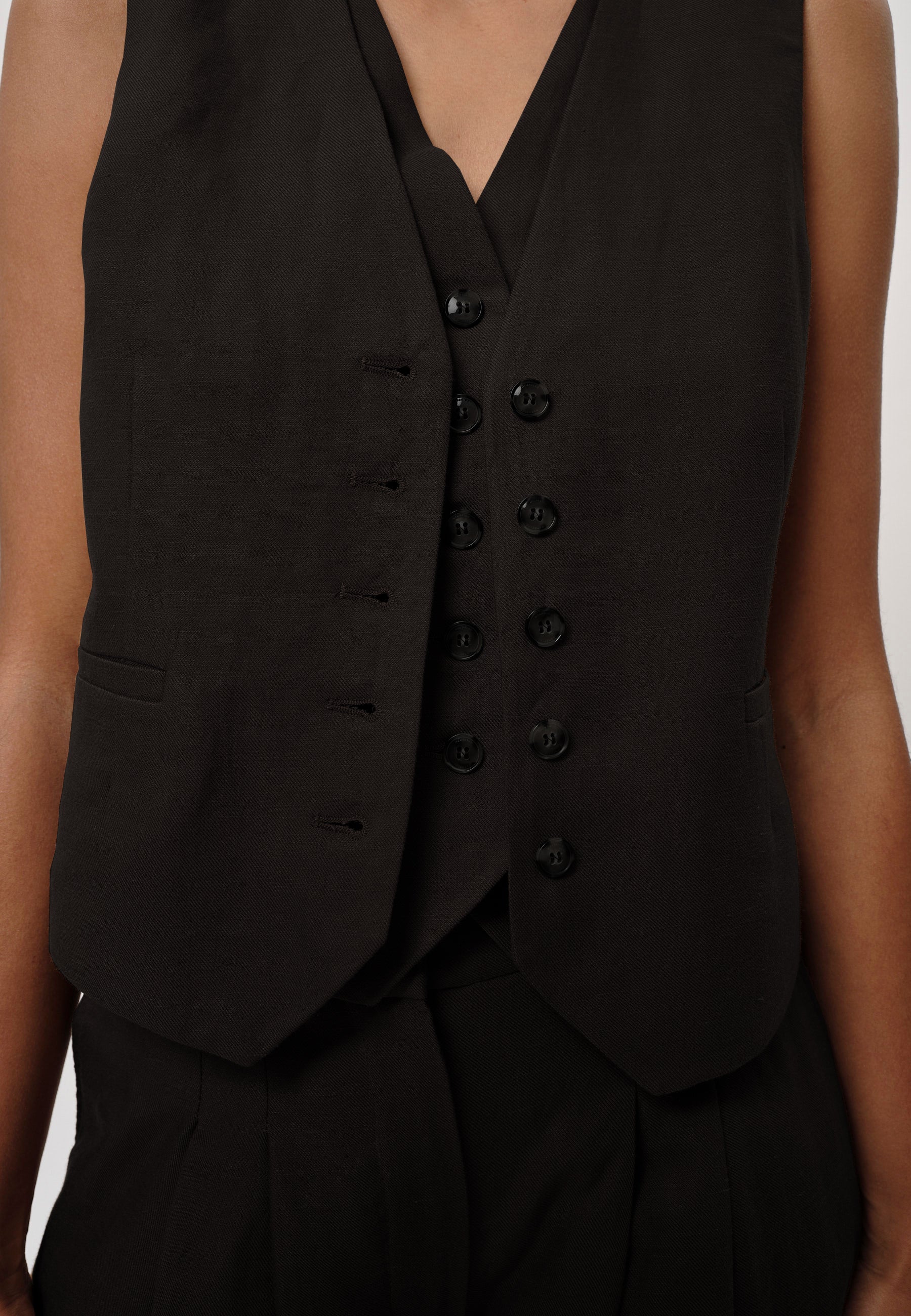 Herskind Double Vest for Men - Black Winter Warm Fleece Lined Vest - Perfect for Outdoor Activities, Hiking, and Casual Wear