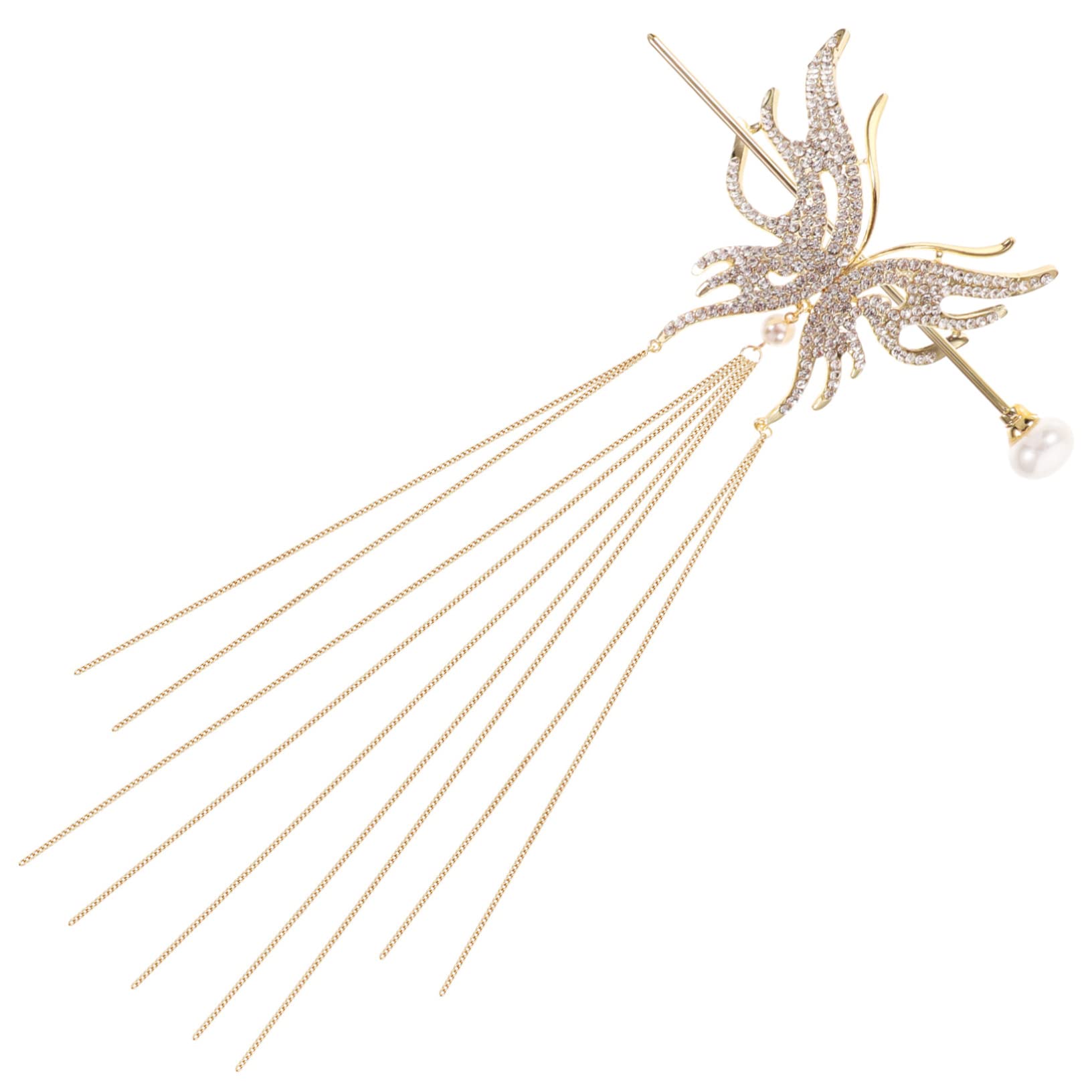 FOMIYES Butterfly Hair Stick for Women - Pearl Hair Pin, Chignon Hair Accessories for Girls & Women | Perfect for Weddings, Parties & Everyday Elegance