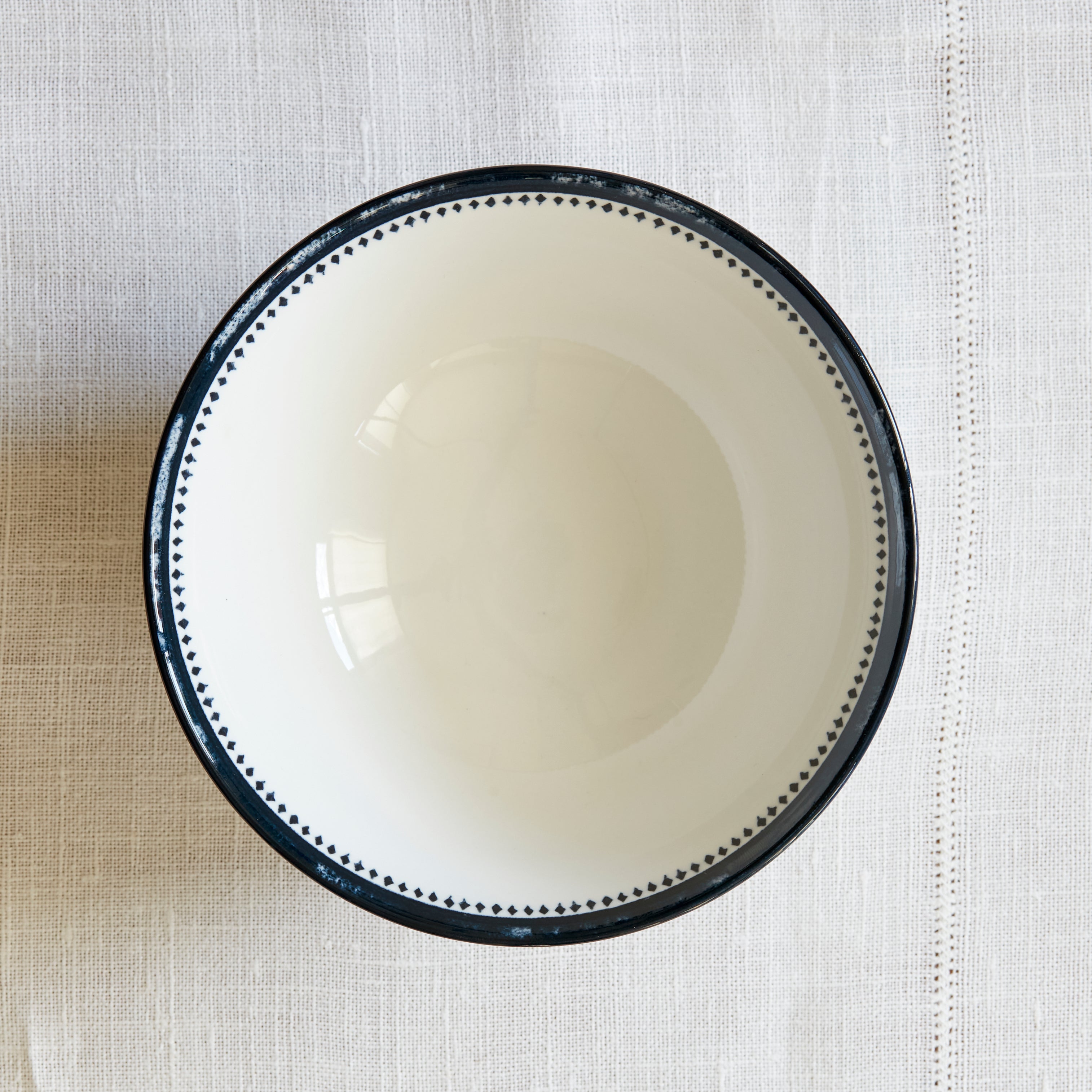 Bruges Porcelain Bowl - Handcrafted Blue Ceramic Serving Bowl for Soup, Salad & Dessert | Elegant Dining & Home Decor