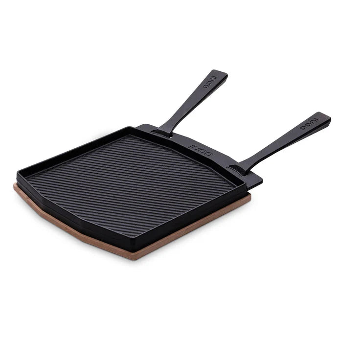 Ooni Dual-Sided Grizzler Plate for Pizza Ovens - Premium Cast Iron Griddle for Outdoor Cooking, Grilling & BBQ Accessories - Perfect for Backyard, Camping & Tailgating Parties