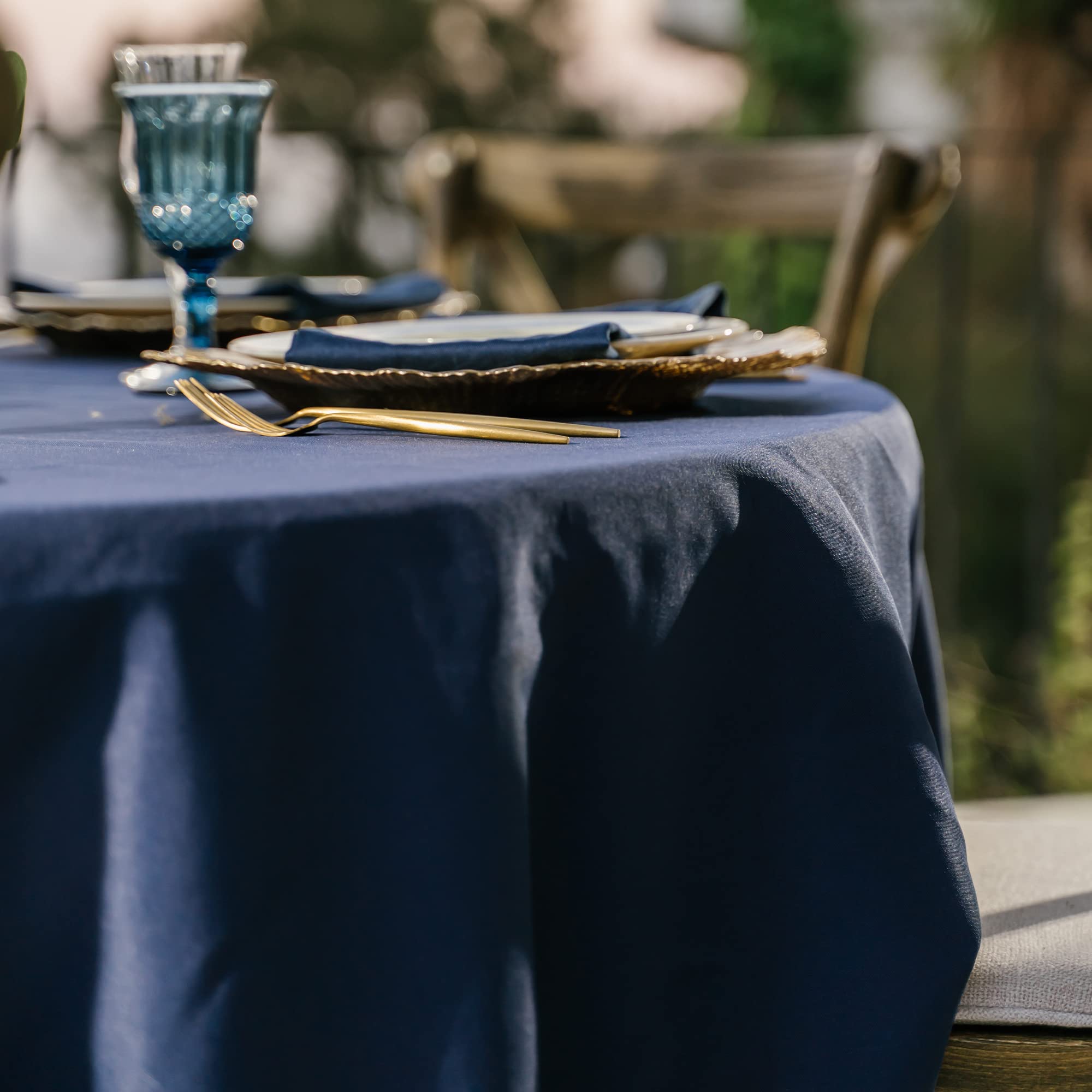 Simply Elegant 120 Inch Round Premium Polyester Tablecloth - Washable Table Cover for Weddings, Birthdays, Receptions | Elegant Home Decor & Party Accessory (Burgundy) - Perfect for Banquets, Dinner Parties & Special Events