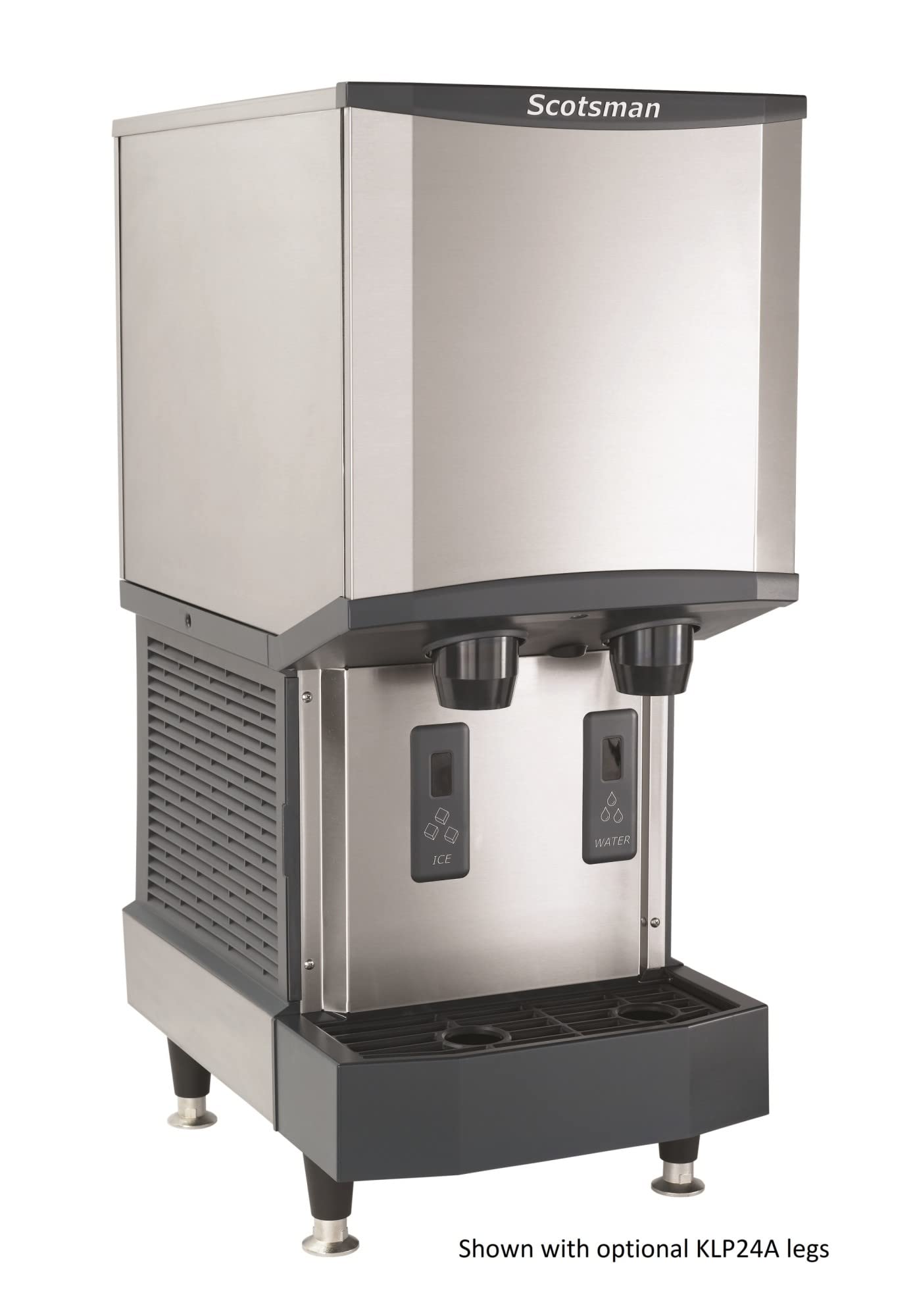 Scotsman HID312A-1 Commercial Nugget Ice Maker - 260 lbs/Day Capacity with Ice & Water Dispenser and Storage Bin - Perfect for Restaurants, Bars, and Cafes