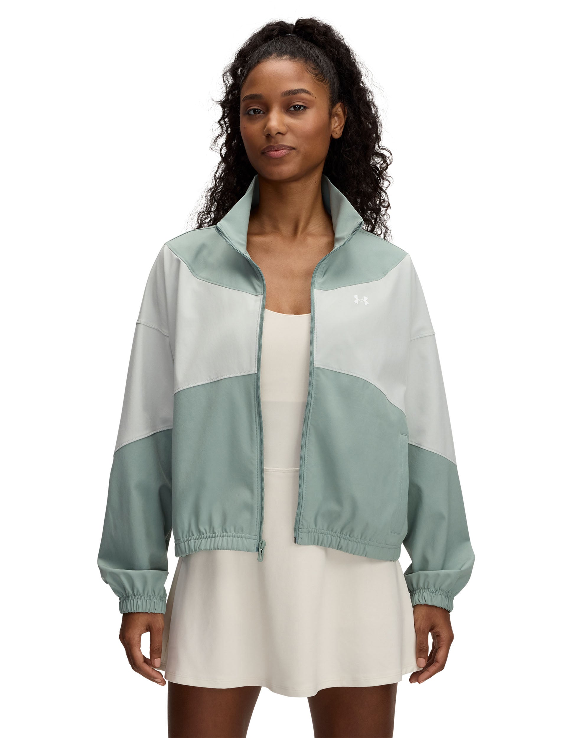 Rival Woven Jacket for Men - Lightweight Outdoor Windbreaker, Silica Green/Hydro Green - Perfect for Hiking, Camping & Travel