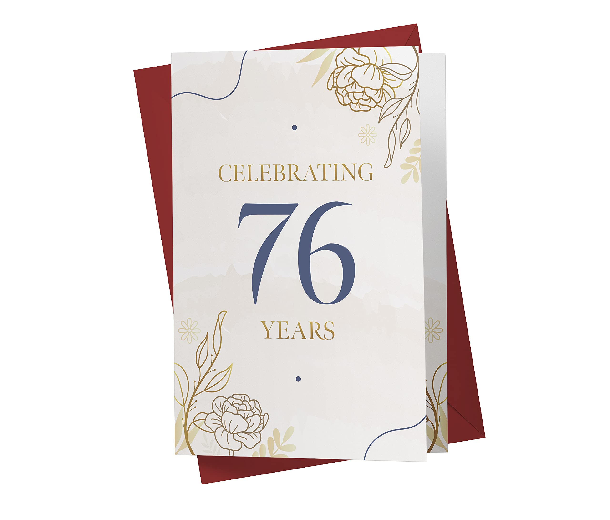 76th Birthday Card for Men & Women - Funny & Heartfelt 76 Years Old Greeting Card for Dad, Mom, Brother, Sister, Friend | Golden Age Celebration | Perfect for Retirement Parties & Milestone Birthdays