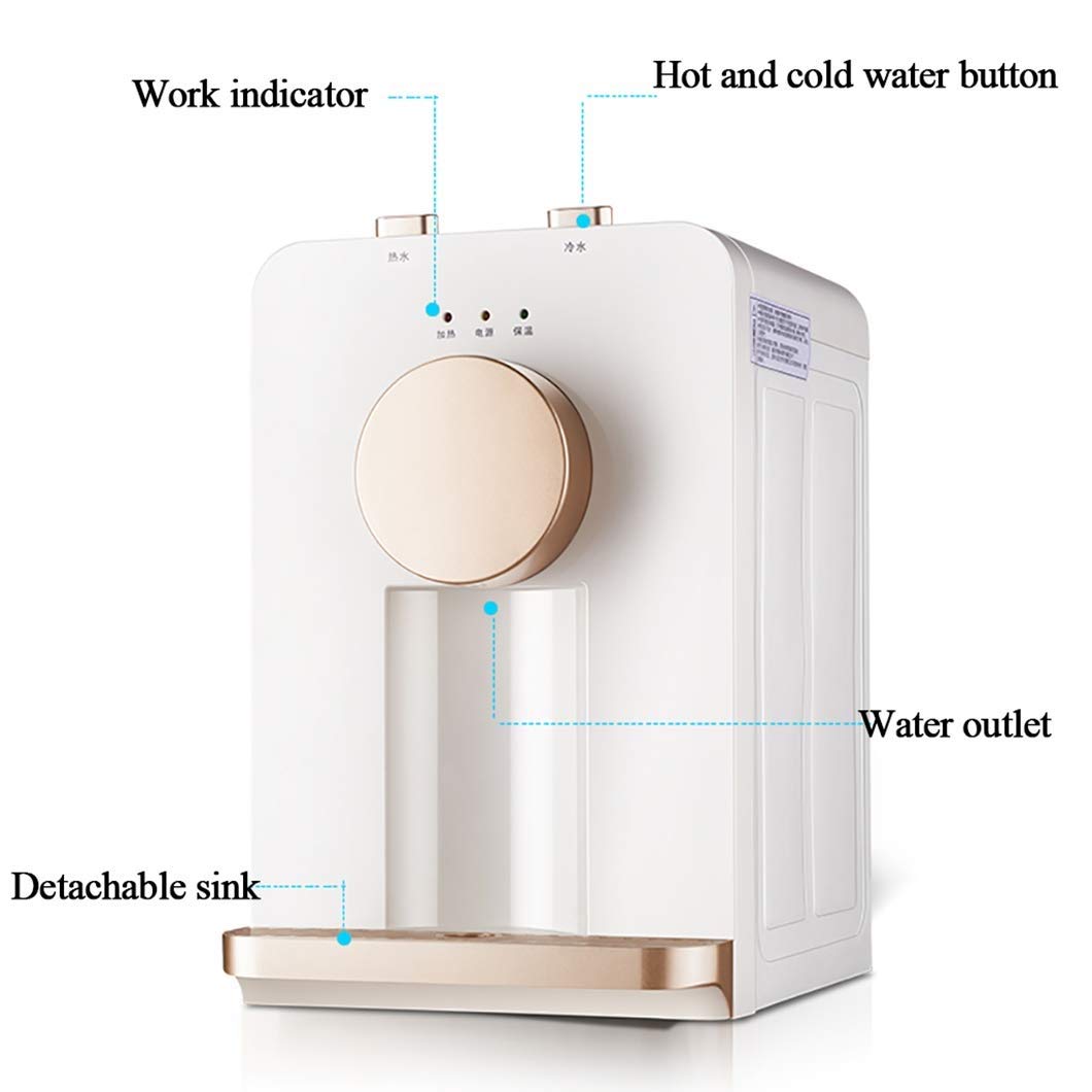 Hot & Cold Countertop Bottleless Water Dispenser with Top Loading Design - Energy Efficient Water Cooler for Home, Office, Kitchen & Dorm Room Use