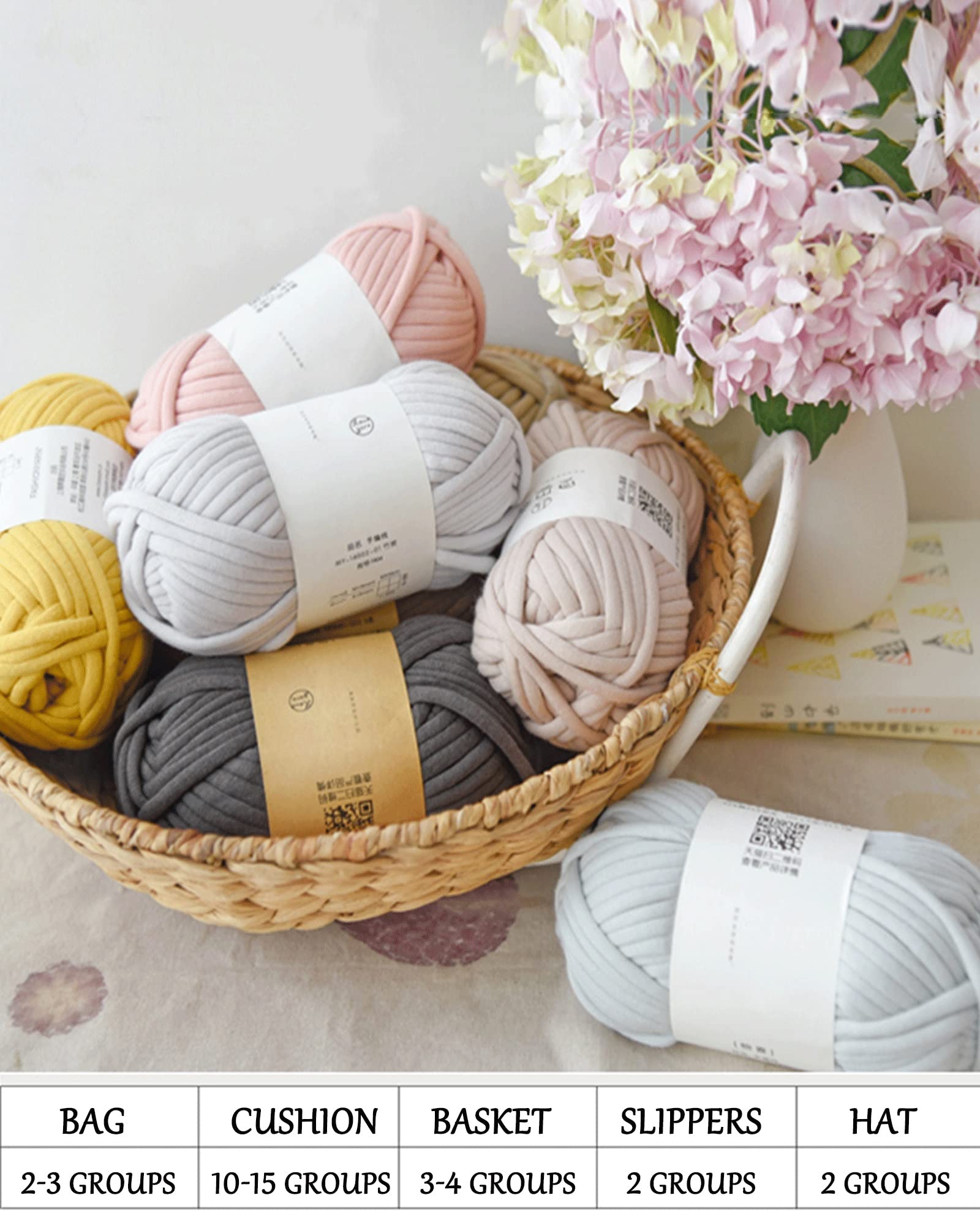 DIY Super Chunky Yarn for Arm Knitting - Soft Wool Crochet Yarn for Beginners | Vegan, Washable Chunky Yarn for Knitting Blankets, Rugs & Crafts | Perfect for Home Decor, Gift Making & Cozy Winter Projects