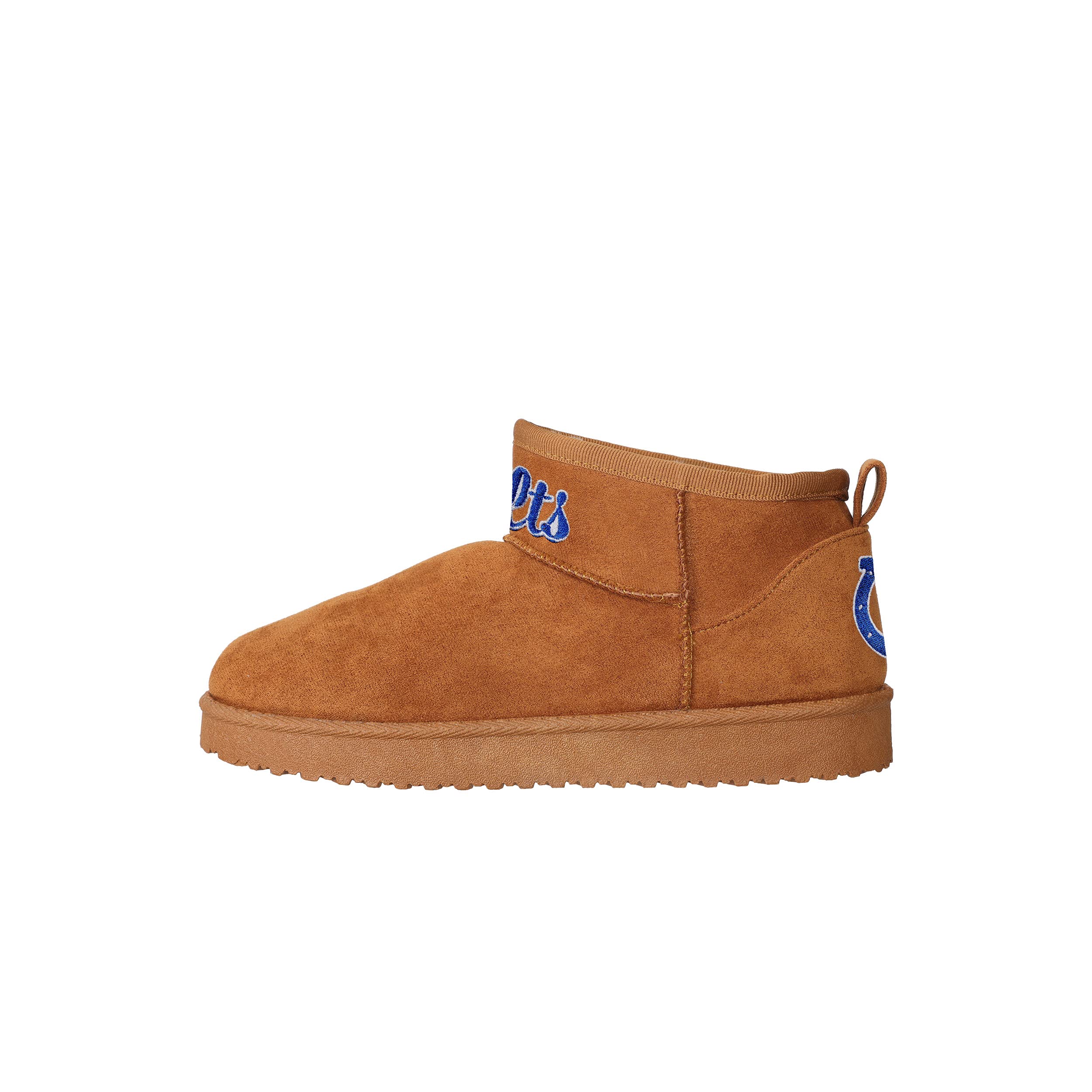 FOCO Women's NFL Team Logo Fuzzy Winter Boots - Cozy & Warm Slip-On Booties for Football Games, Outdoor Activities & Casual Wear