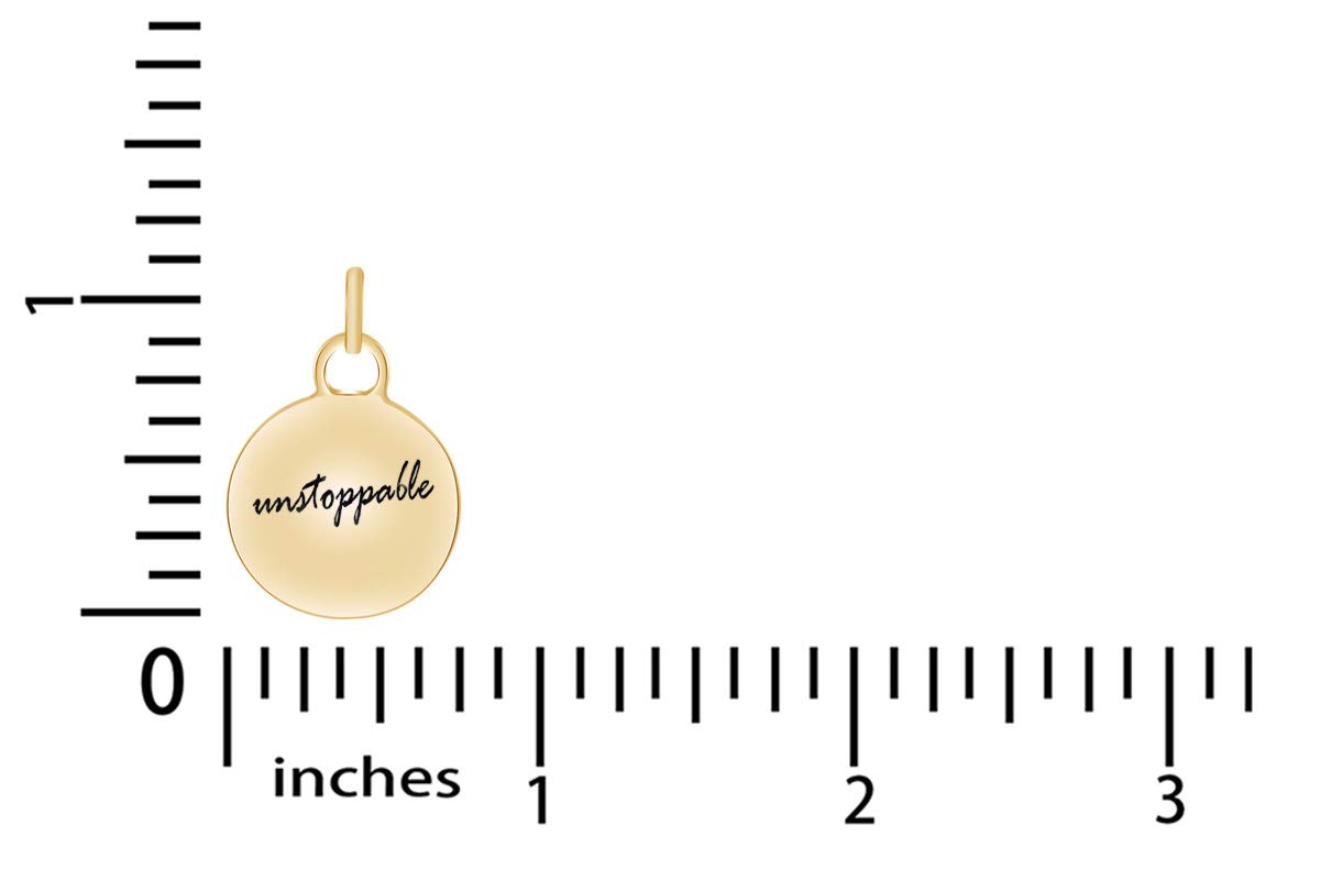 14k Gold Over Sterling Silver AFFY Unstoppable Disc Pendant Necklace for Women - Perfect for Everyday Wear, Gifts & Special Occasions