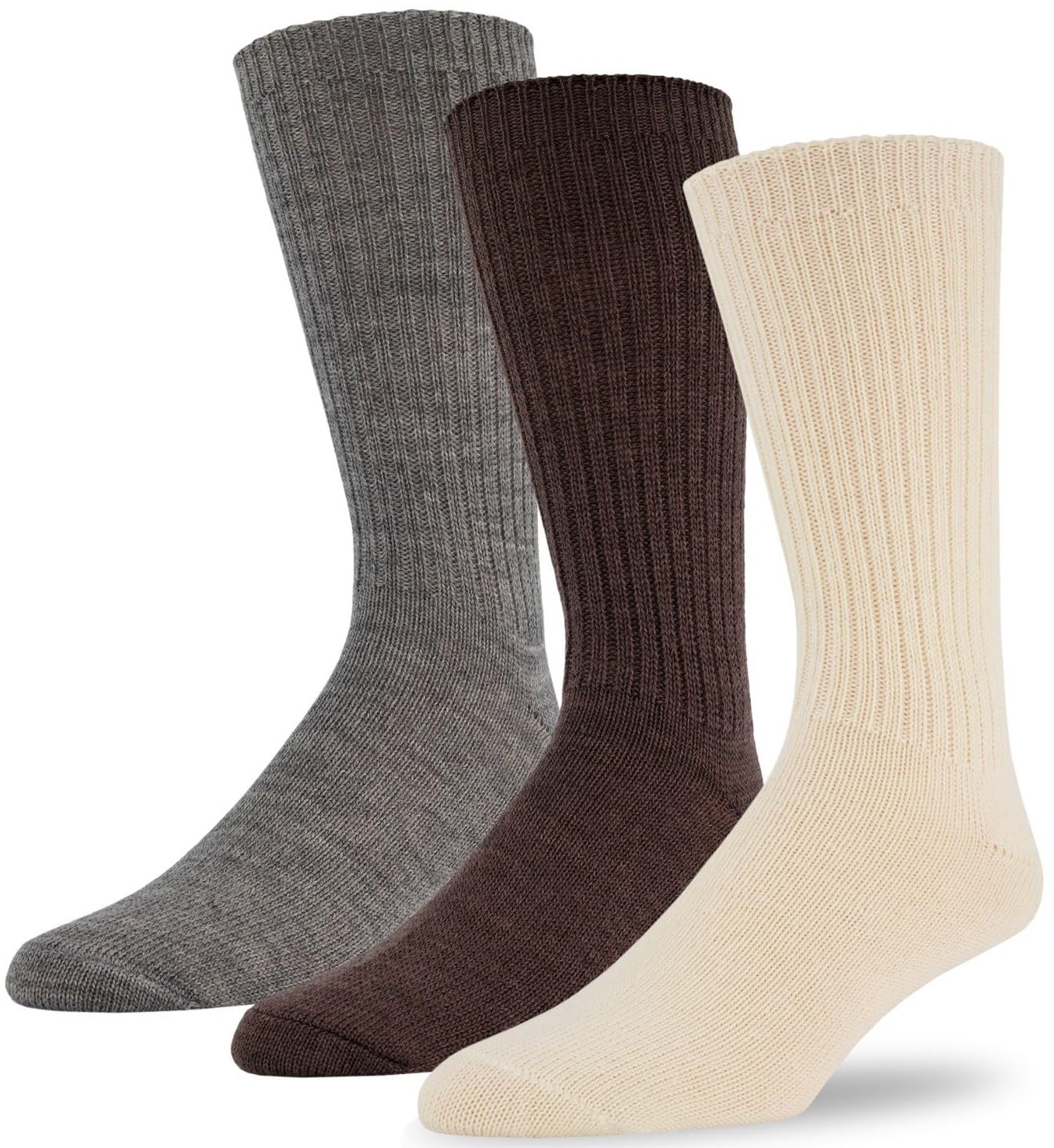 Premium 96% Merino Wool Casual Socks for Men & Women - Ultra Soft, Itch-Free, Moisture-Wicking Hiking, Trekking & Running Socks - 3 Pack for Outdoor Adventures & Everyday Comfort