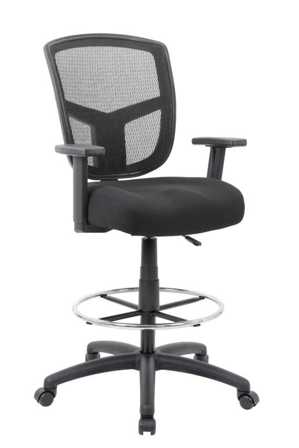 Boss Contract Mesh Drafting Stool B16021 - Adjustable Height Ergonomic Office Chair for Architects, Designers & Artists - Perfect for Drafting Tables, Studios & Home Offices