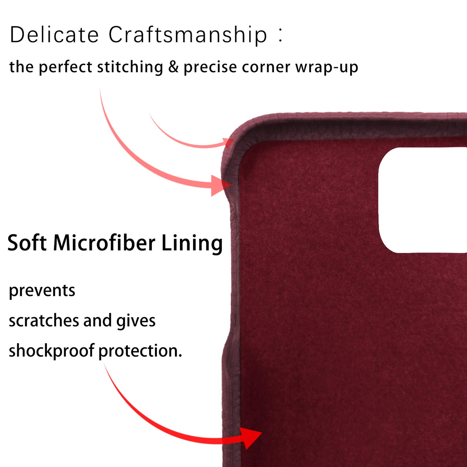 Premium Genuine Leather Crossbody Phone Case for iPhone 11 Pro - 5.8 Inch Real Leather Cover with Wireless Charging Support (Red) | Perfect for Travel, Shopping & Everyday Use