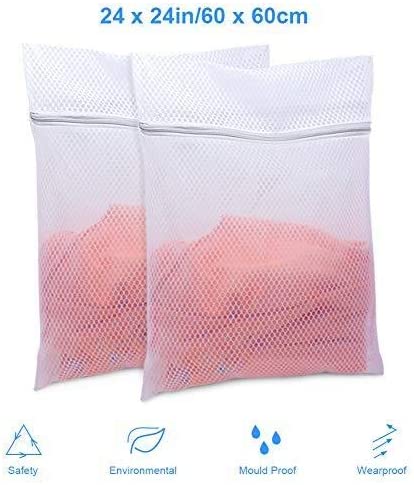Large Mesh Laundry Bag for Travel, Gym & College - Breathable Wash Bag for Delicates & Sports Clothes