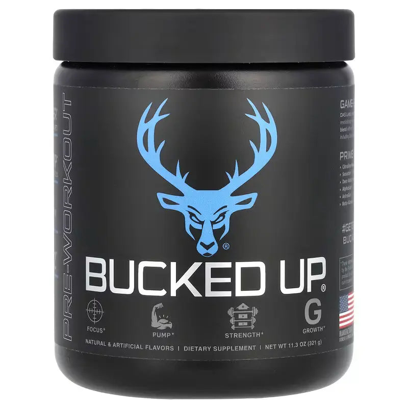 Bucked Up Pre Workout Supplement - 25 Servings (282g) for Energy, Focus & Muscle Pump - Ideal for Gym, Weightlifting & CrossFit Training
