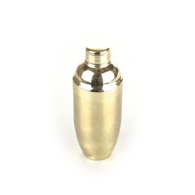24 oz Gold Plated Stainless Steel Cobbler Cocktail Shaker - Bar Lux Professional Mixing Tool for Martini, Margarita & Mojito - Perfect for Home Bars & Parties (1 Count)