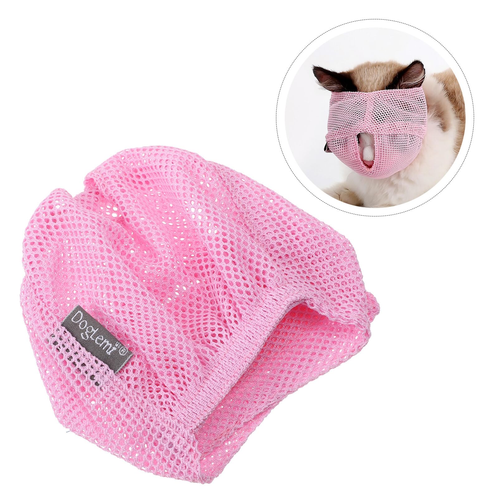 Balacoo Cat Muzzle - Breathable Pet Grooming Muzzle & Recovery Collar for Kittens, Soft Polyester Mesh Shower Net Bag - Prevents Licking & Chewing - Perfect for Vet Visits, Bathing, and Post-Surgery Care