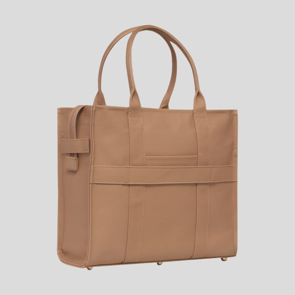 Large Bon Vivant Structured Tote Bag in Tan - Stylish & Spacious Handbag for Work, Travel & Everyday Use