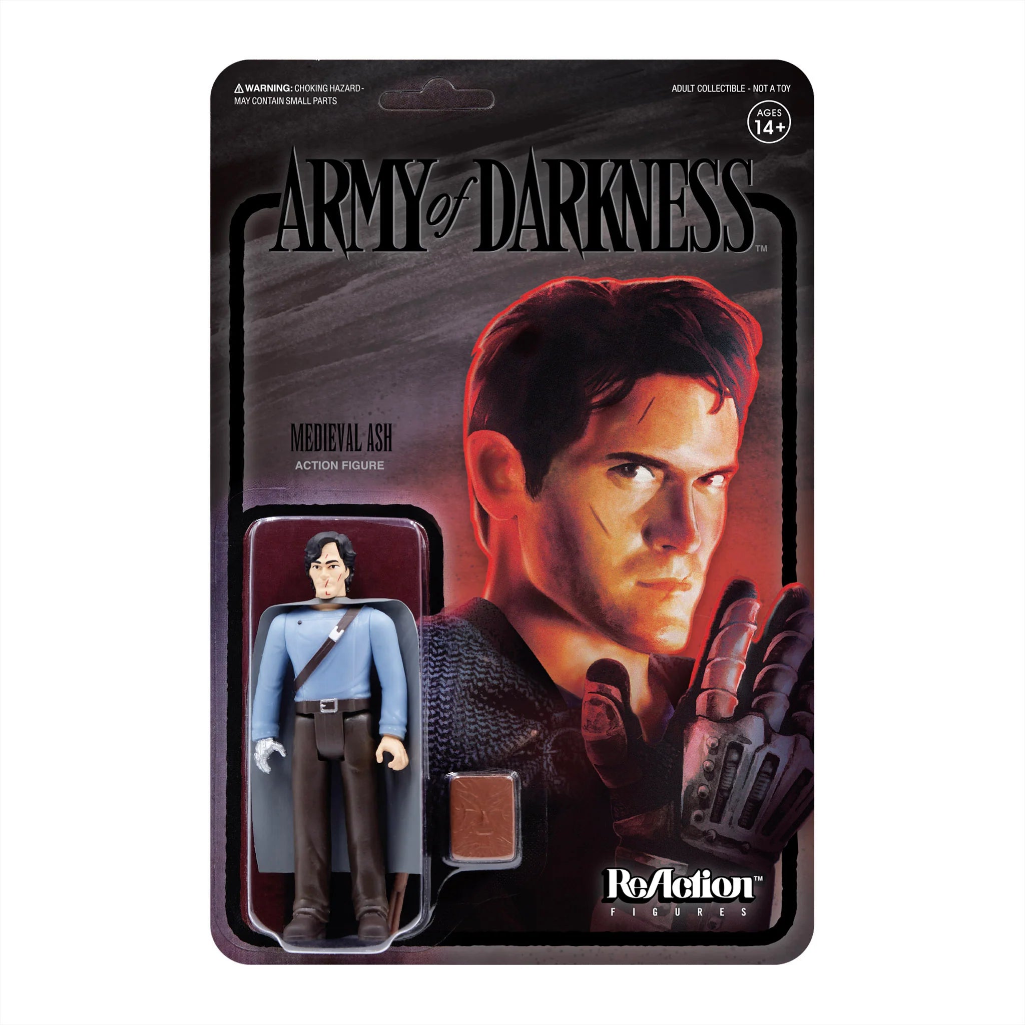 Super7 Army of Darkness ReAction Medieval Ash (Midnight Variant) 6-Inch Action Figure - Collectible Horror Movie Toy for Fans, Display & Role-Play Scenes