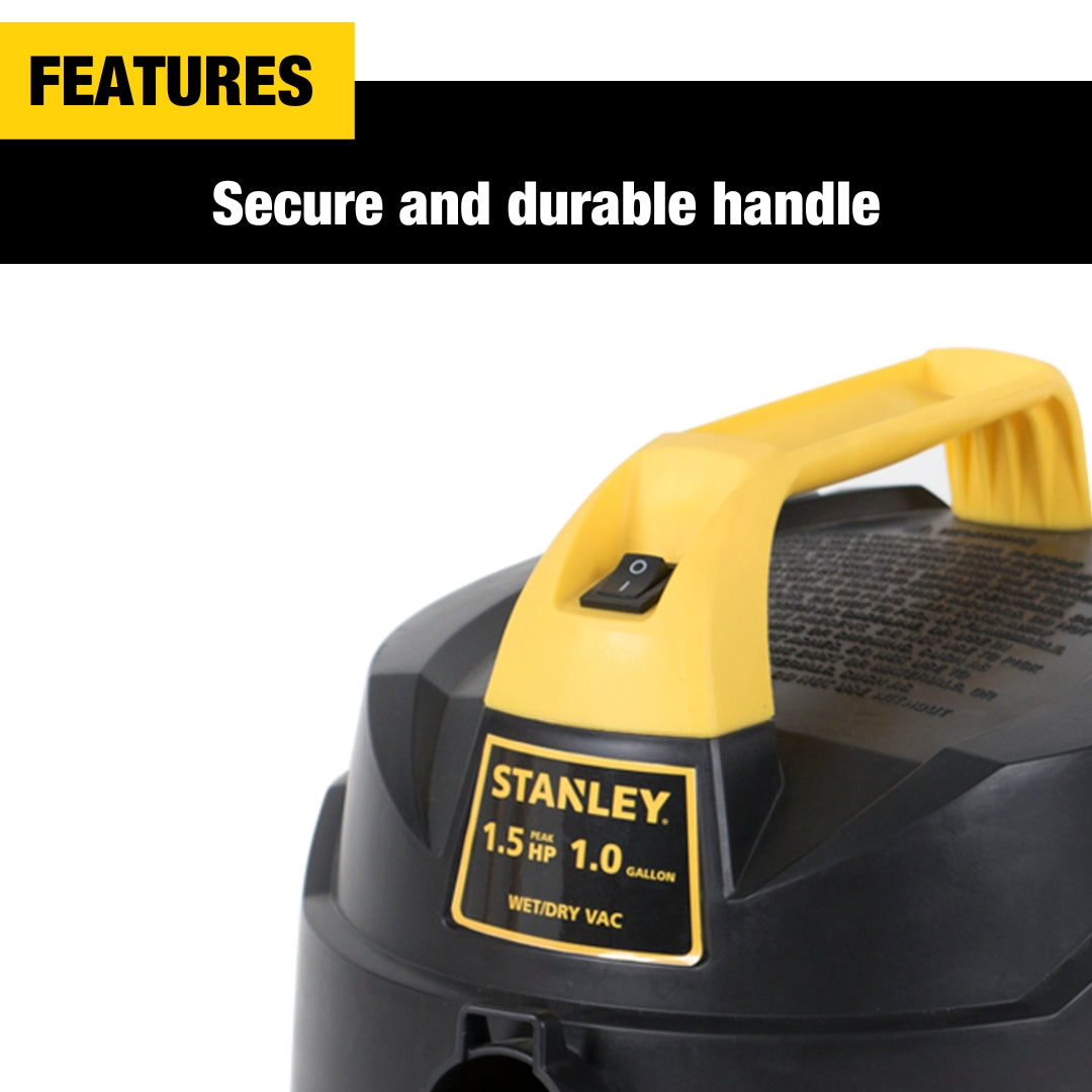 STANLEY 1 Gallon 1.5 HP Wall Mount Air Compressor - SL18101P 1H | Portable & Powerful for Home Garage, Workshop & DIY Projects