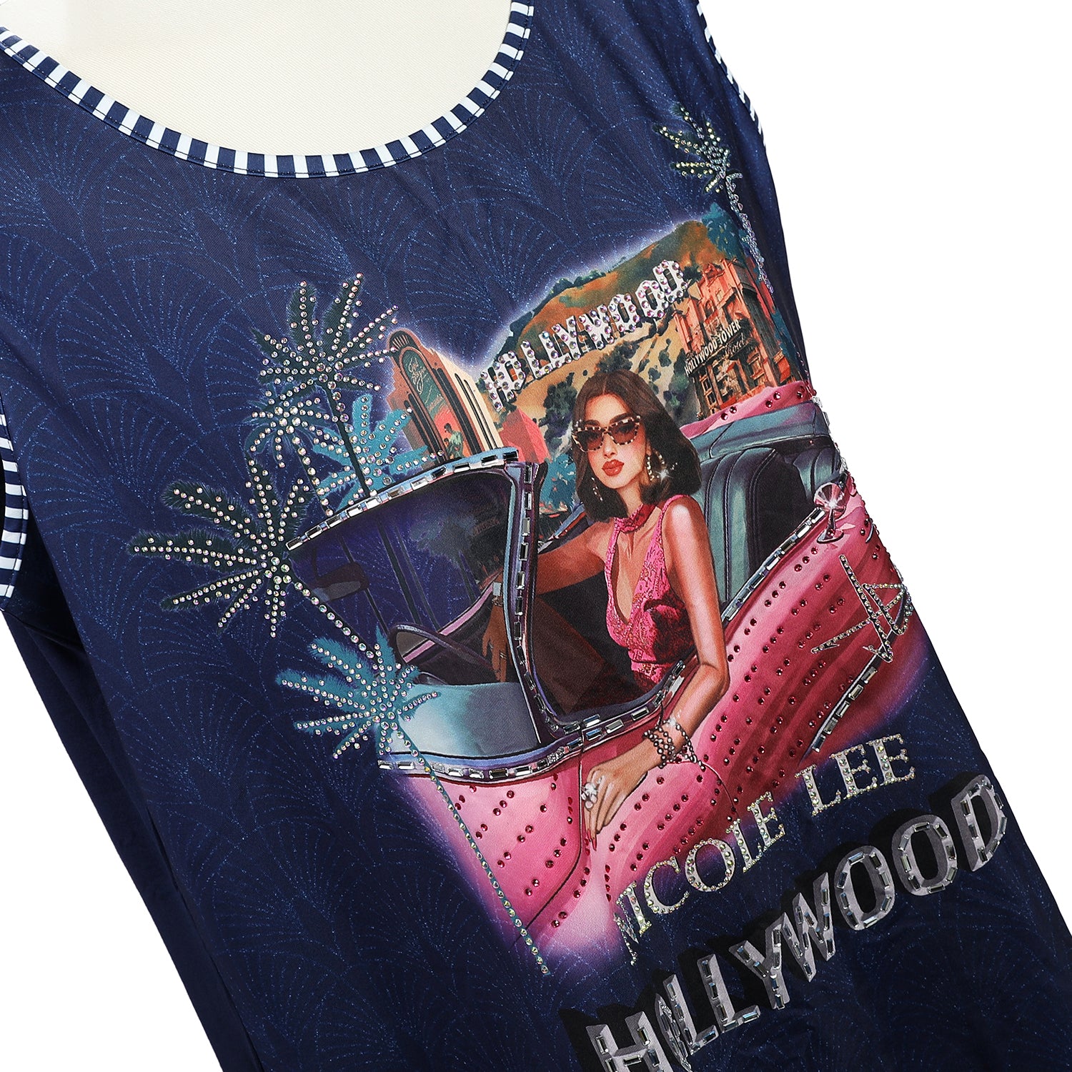 Nicole Lee Bling Tunic Tank Top for Women - Sparkling Sequin Summer Tops for Casual Wear, Beach Outfits & Night Out