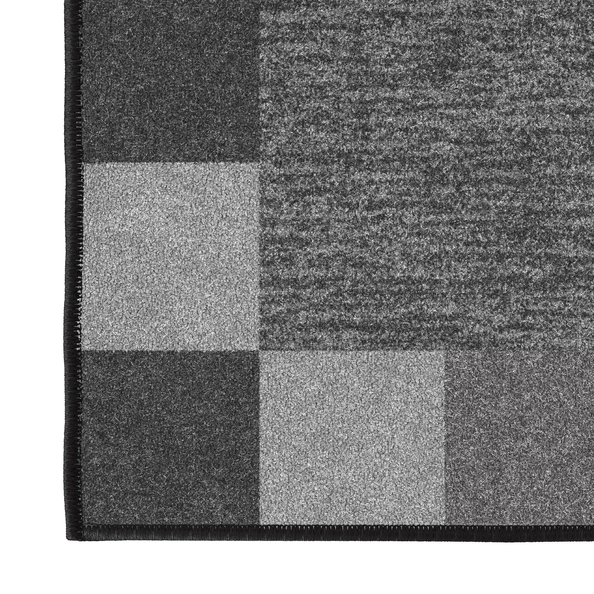 Ottomanson Non-Slip Rubber Backed Checkered Laundry Runner Rug 20