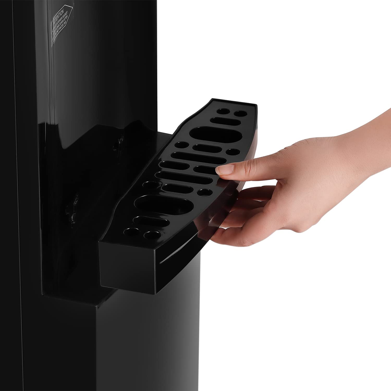 5 Gallon Top Load Water Cooler Dispenser - Hot & Cold Water Dispenser with Child Safety Lock, Energy Saving Freestanding Design for Home, Office, Kitchen or Dorm Room - Black (Ideal for Hydration, Parties & Workplace)