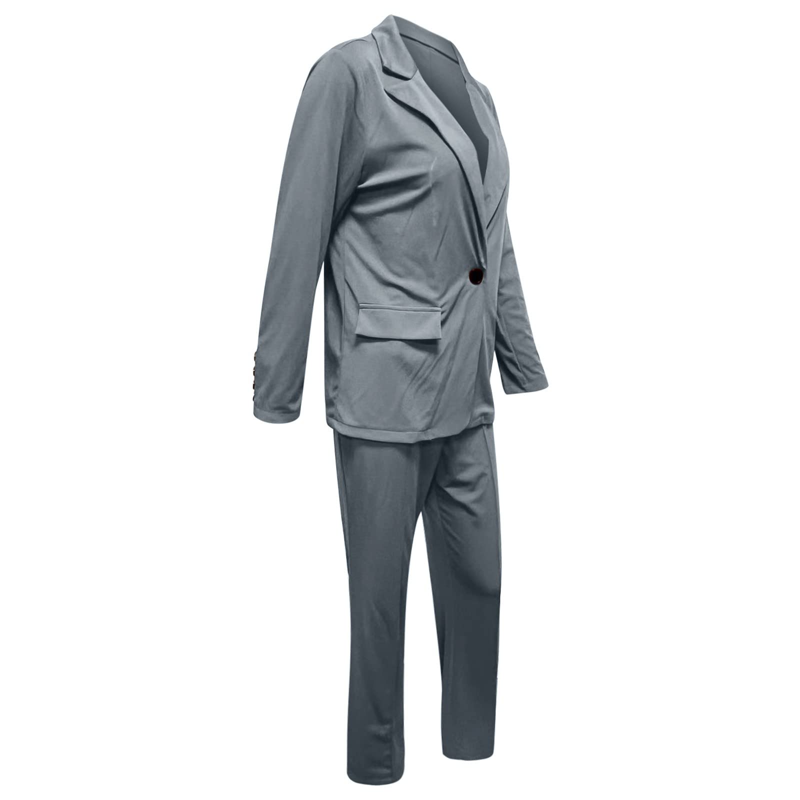 Women's 2-Piece Business Casual Blazer Set - Open Front Lapel Jacket with Matching Pants for Office, Work & Professional Outfits | Perfect for Business Meetings, Interviews & Corporate Events