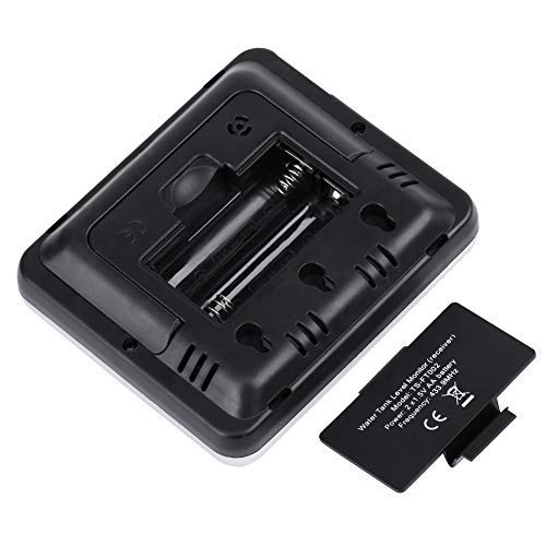 Ultrasonic Water Level Meter with Temperature Sensor - Digital Display Tank Depth Gauge for Water Storage, Pools, and Industrial Liquid Monitoring