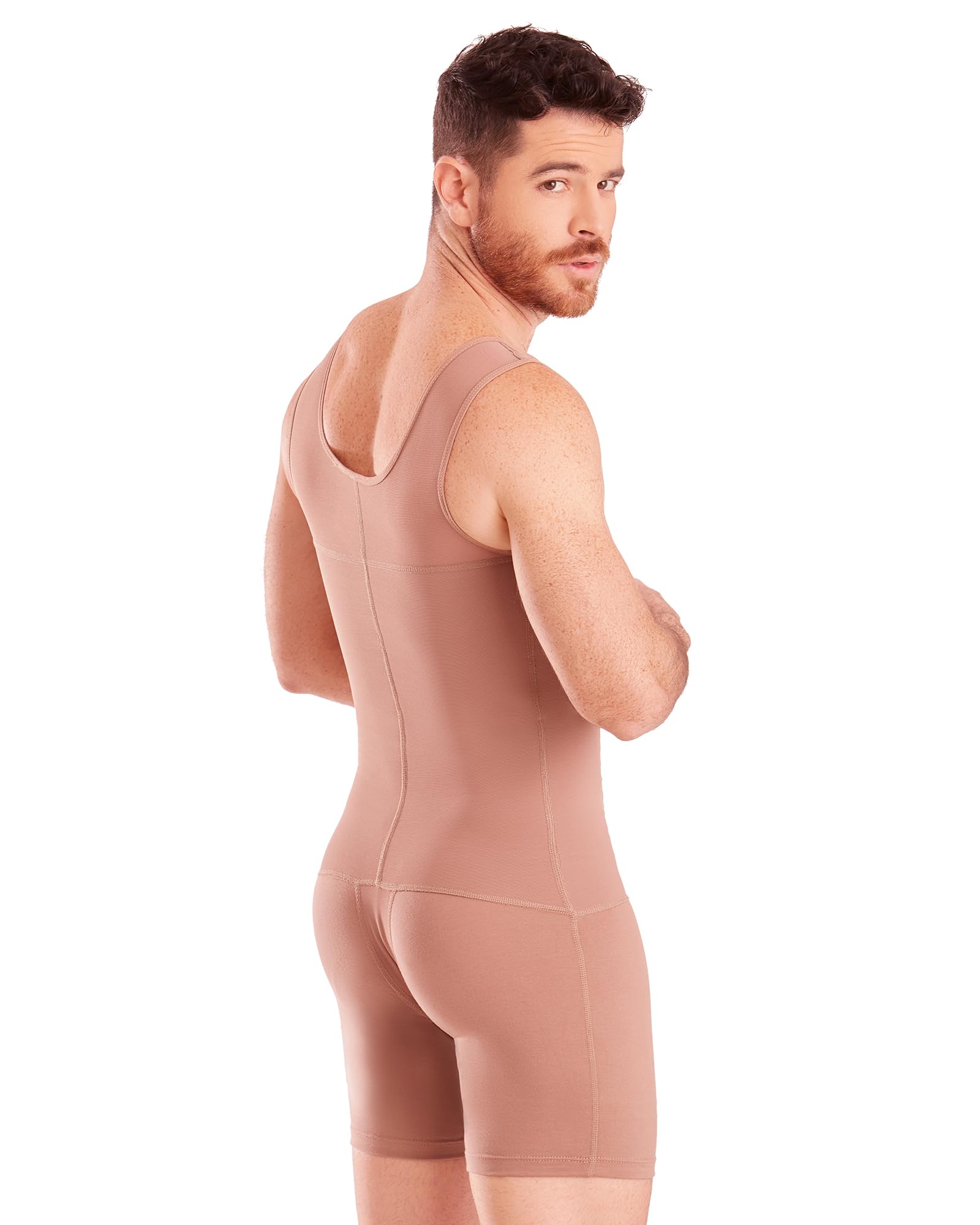 SHAPE CONCEPT Men's Shapewear 361 Colombian Faja for Men - Stomach Compression Girdle with Hooks & Abdomen Control - Slimming Underwear for Workout, Post-Surgery & Everyday Wear