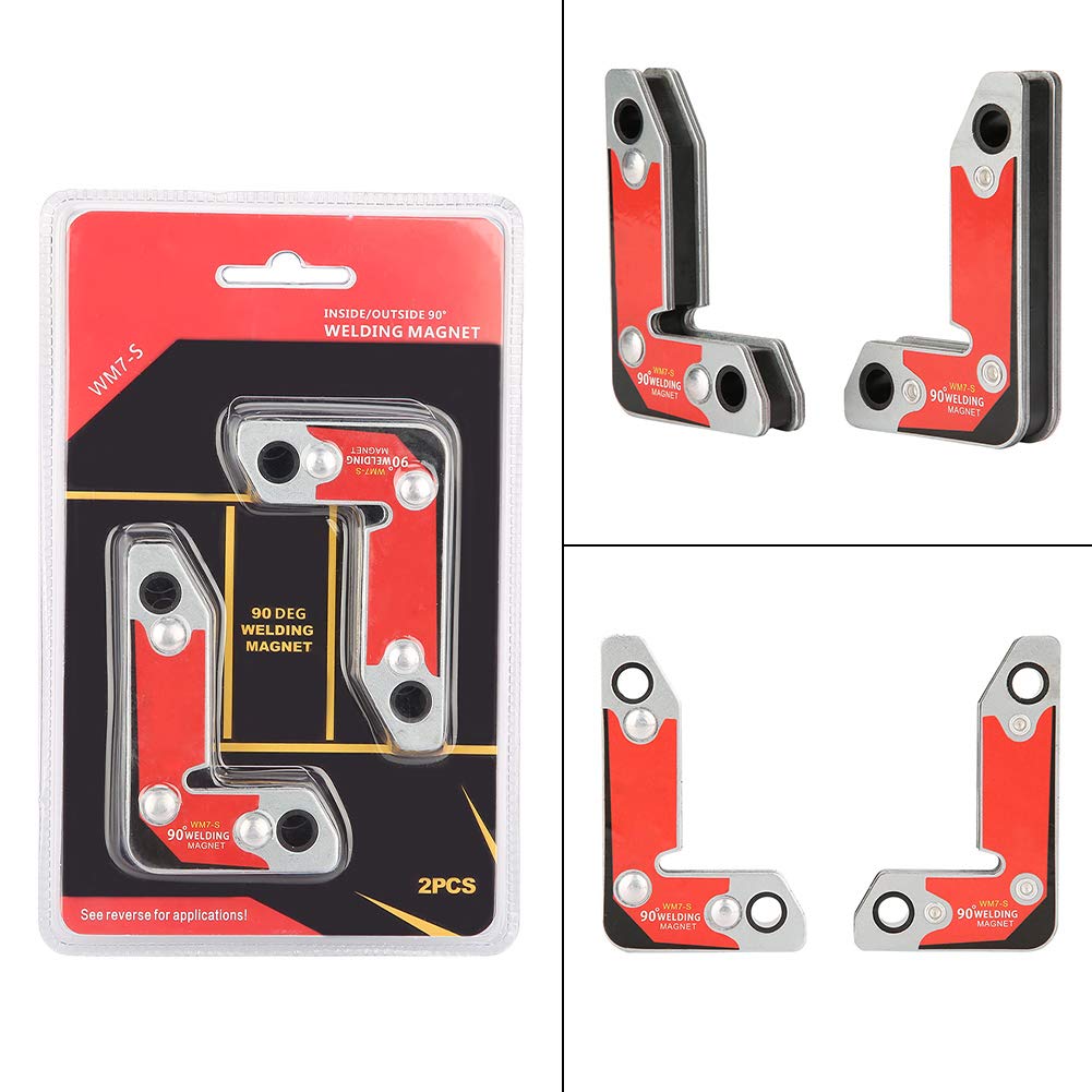 2-Pack Magnetic Welding Clamps - 30/60/90 Degree Adjustable Inside/Outside Angle Holder for Metal Fabrication - Perfect for Welding, DIY Projects & Auto Repair