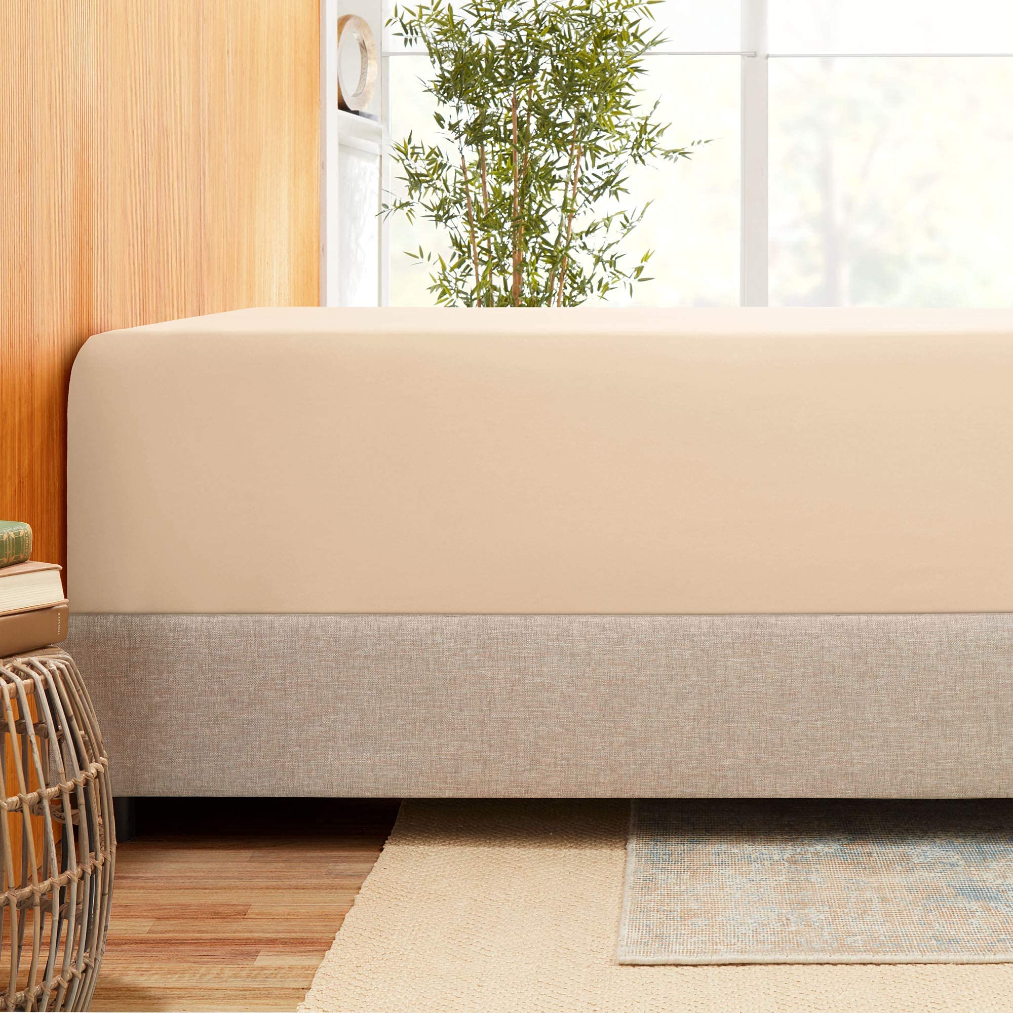 Organic Cotton Fitted Sheet 600 Thread Count Full XL - Soft, Breathable for Deep Pocket Mattress | Bedroom & Guest Room