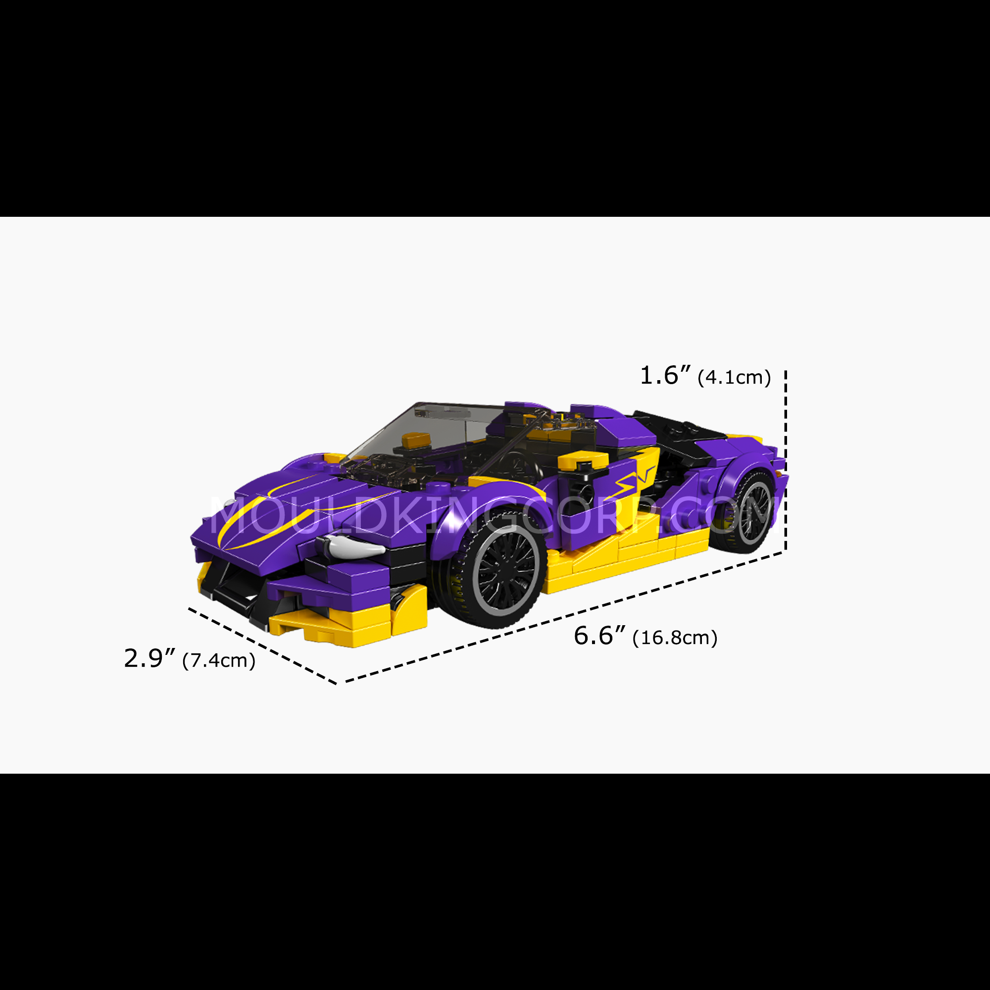 Mould King 27054 Centennial Bull Supercar Building Set - 344 Pcs DIY Model Kit for Adults & Teens | Perfect for Collectors, Gifts & Home Decoration
