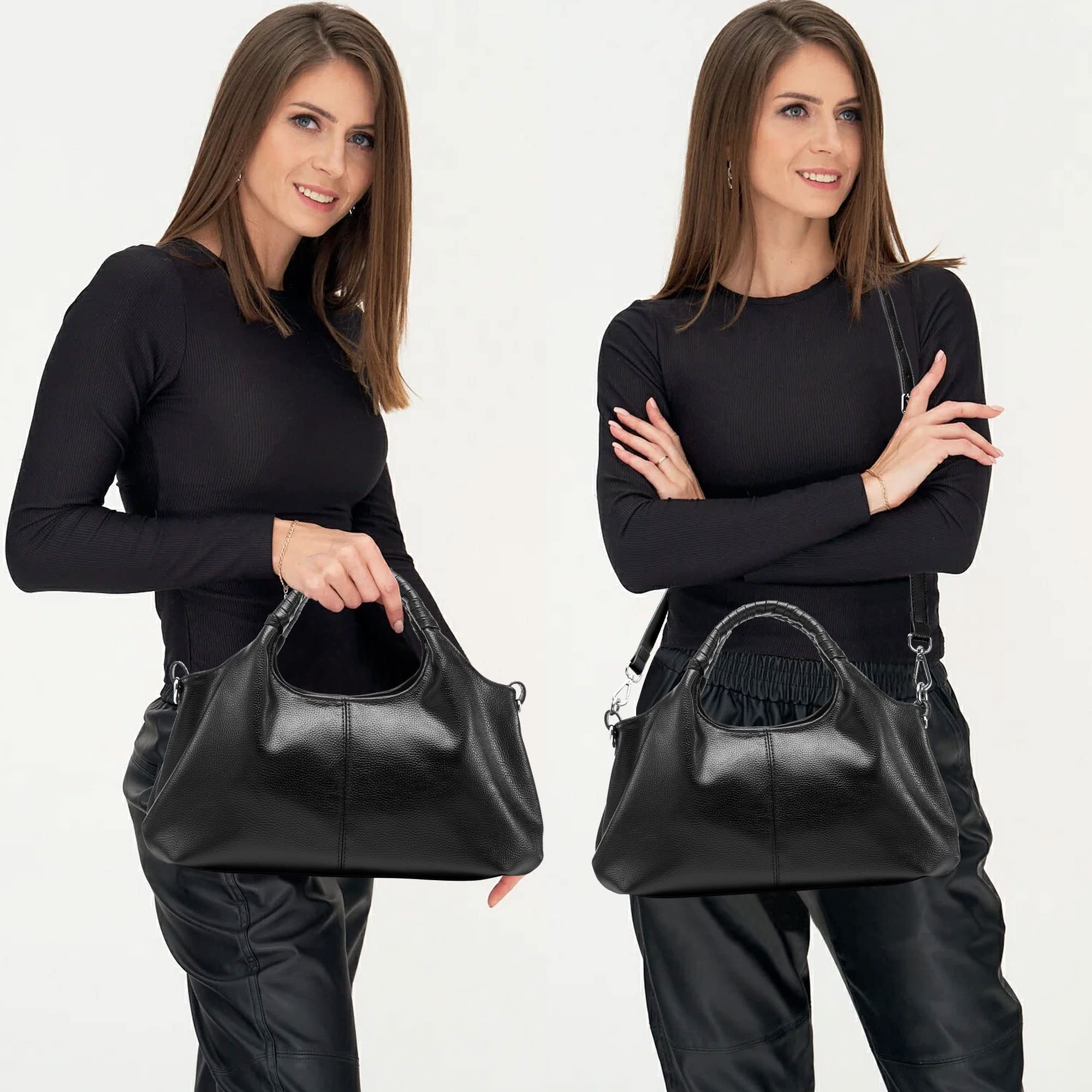 Top Handle Satchel - Genuine Leather Purses & Handbags for Women | Hobo Crossbody Bags | Premium Leather Handbags | Perfect for Work, Travel & Everyday Use