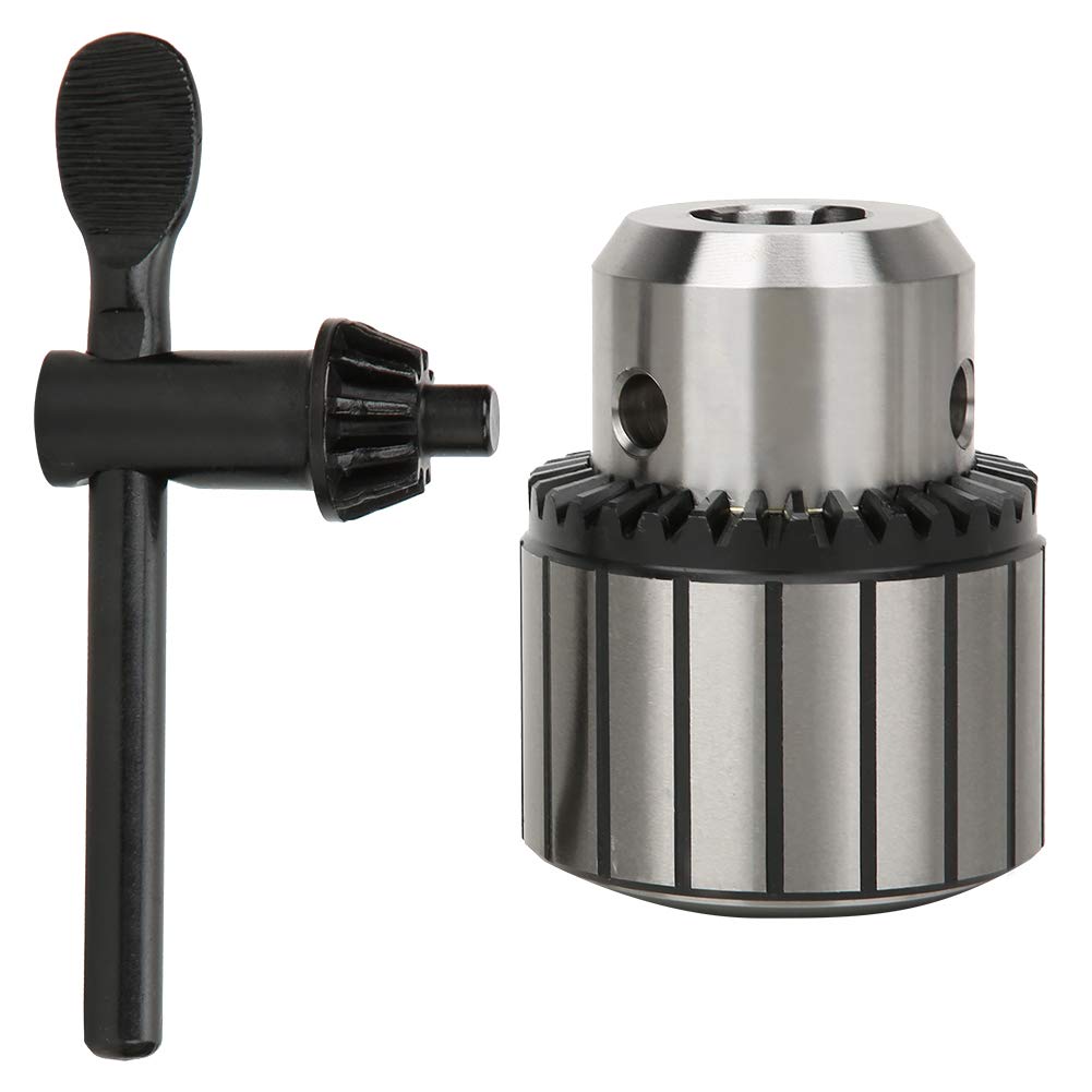 Heavy Duty 0.6-20mm Professional Drill Chuck Adapter with Wrench - High Carbon Steel Construction for Electric Power Tools & Impact Drills (5-20mm) - Perfect for Woodworking, Metal Drilling & DIY Home Projects
