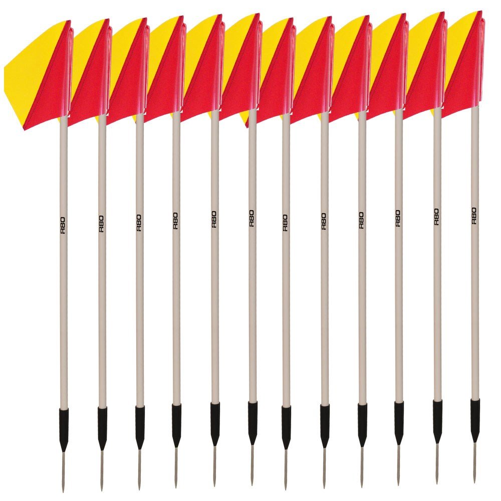 Premium Sideline Pole with Custom Club Colors Flag Sets - Perfect for Football, Soccer, and Sports Team Fan Support