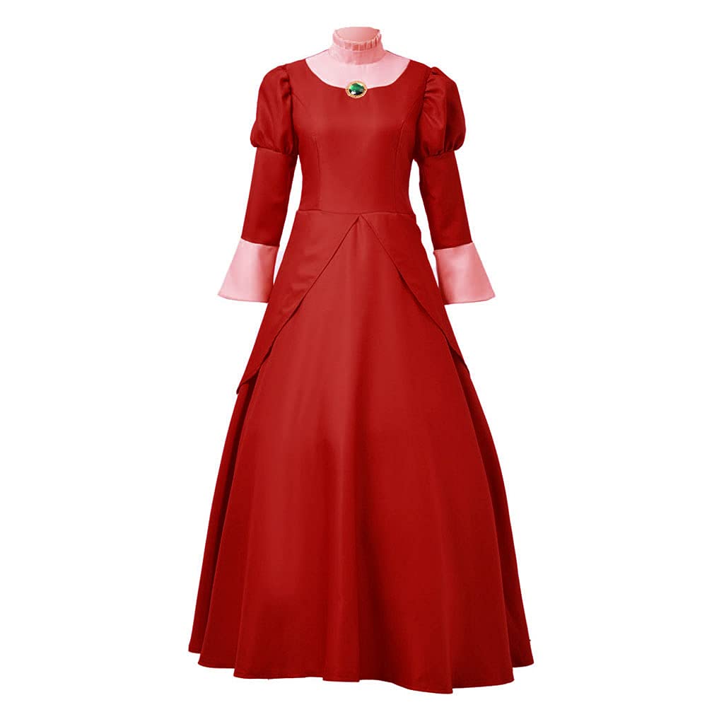 Lady Tremaine Stepmother Red Dress Cosplay Costume - Disney Cinderella Villain Outfit for Halloween & Cosplay Events