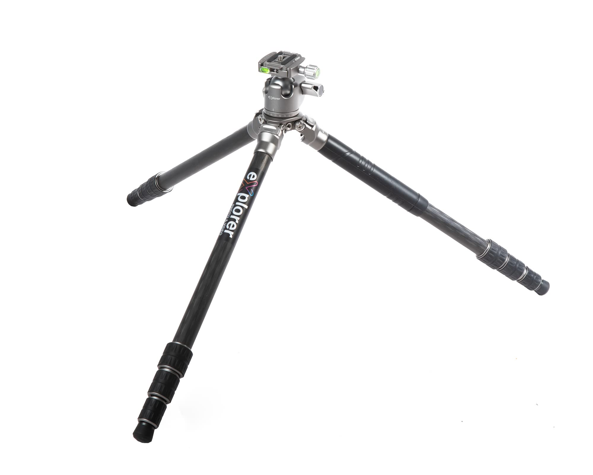 Explorer EX-EXP Expedition 4-Section Carbon Fiber Travel Tripod & Monopod with BX-33 Ball Head - Lightweight Compact Camera Stand for Travel Photography, Hiking & Outdoor Adventures