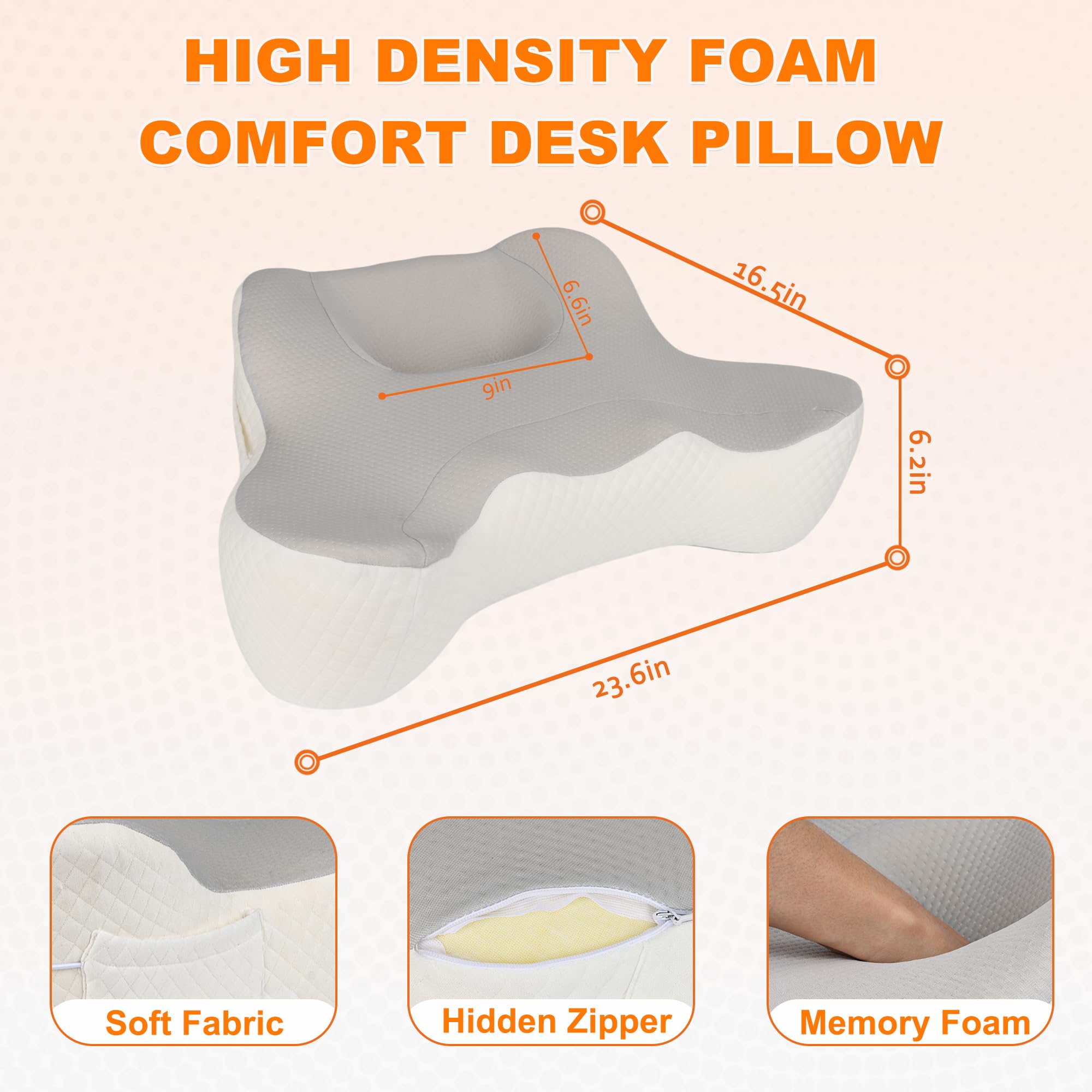 Memory Foam Reading & Gaming Pillow - Adjustable Laptop Lap Desk with Cushion for Work, Study & Relaxation | Perfect for Bed, Sofa, Floor & Car Use