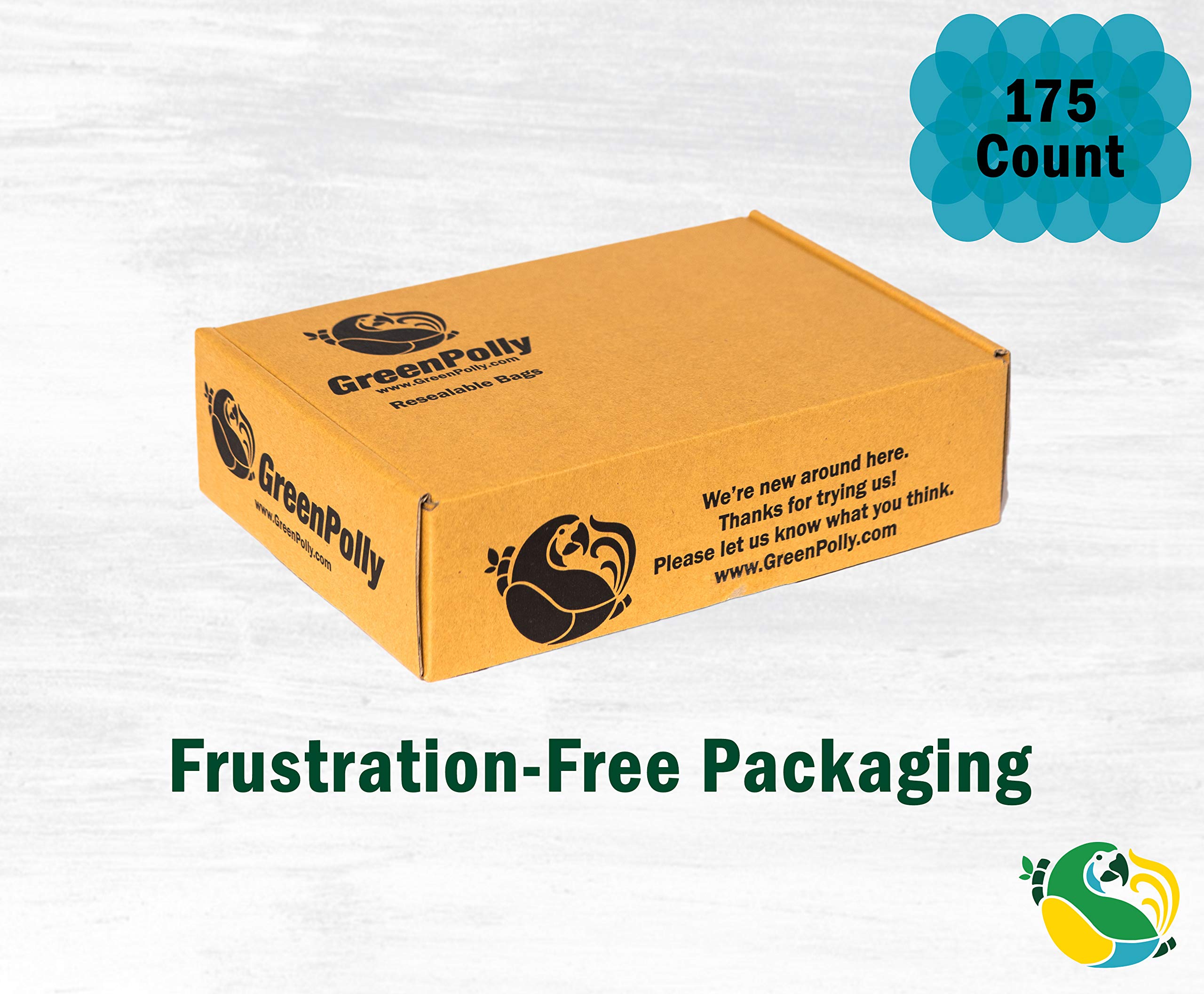 Eco-Friendly Resealable Sandwich Bags - 175 Count, 100% Recycled Material | Perfect for School Lunches, Office Snacks, Picnics & Travel | BPA-Free Food Storage Solution