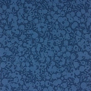 Liberty of London Wiltshire Shadow Collection Nautical Blue 6546 A - Stylish Floral Print Fabric for Home Decor, Upholstery & Fashion Accessories