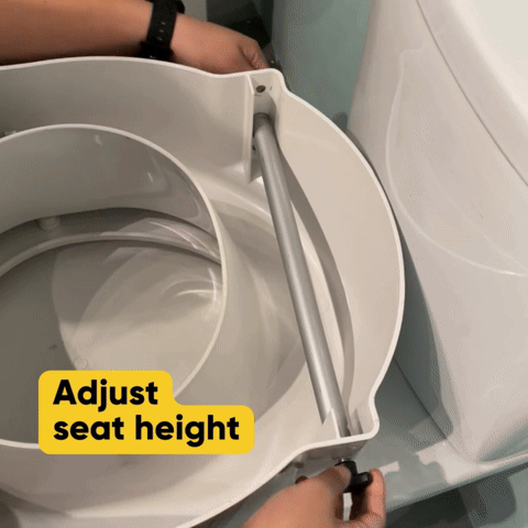Adjustable Raised Toilet Seat with Armrests - Elderly & Disabled Safety Toilet Seat Riser - Height Adjustable Commode Chair for Seniors - Bathroom Safety Equipment for Home Use (Perfect for Post-Surgery Recovery & Mobility Assistance)