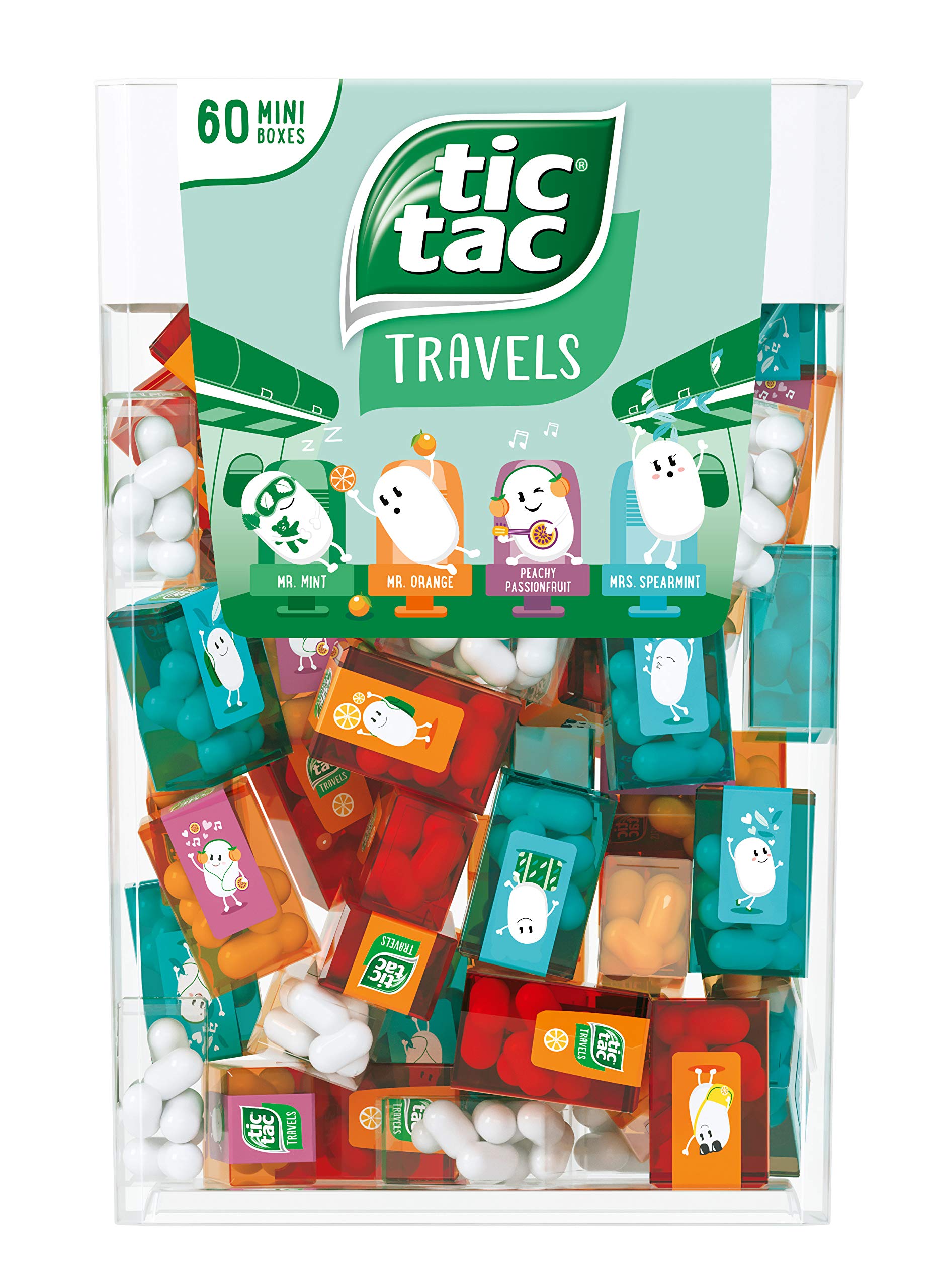 TIC TAC Assorted Flavors Mints - 60 Mini Boxes (3.9g Each) | Refreshing Breath Freshener for Office, Travel & Everyday Use | Sugar-Free Artificial Flavored Candy