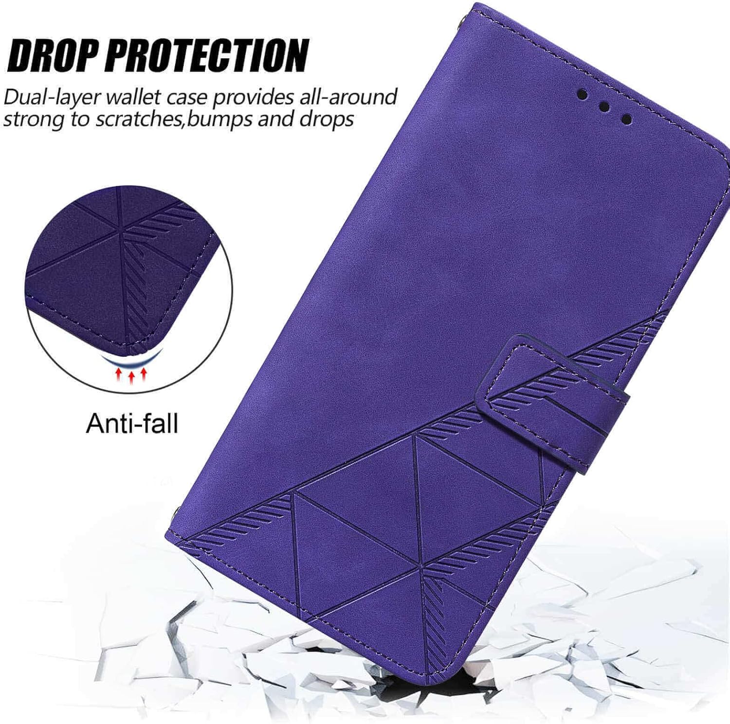 Google Pixel 9 Pro Leather Wallet Case - RFID Blocking Flip Folio Cover with Card Holder & Stand Function - Perfect for Business Travel & Daily Commute