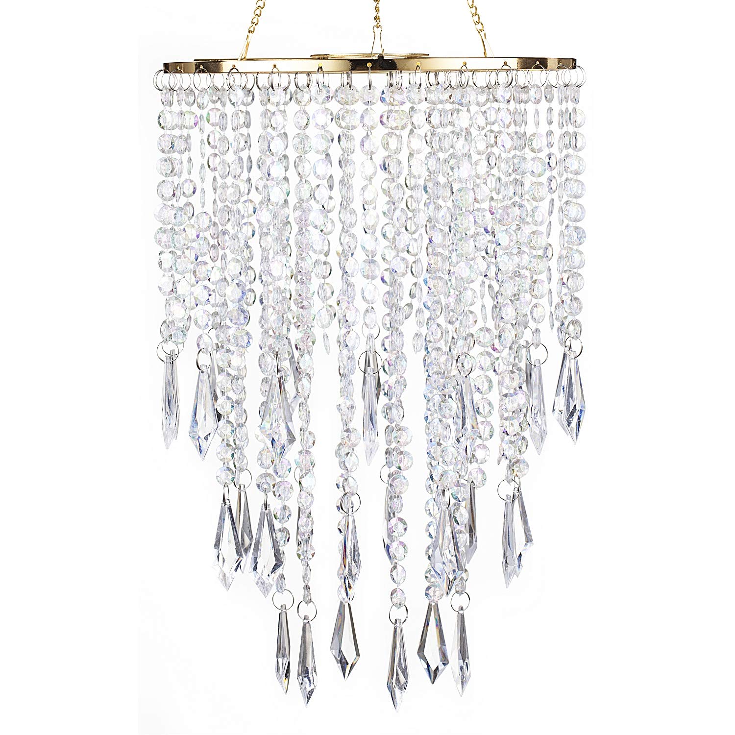 Sparkling Mini Chandelier with Acrylic Droplets - Wedding & Home Decor