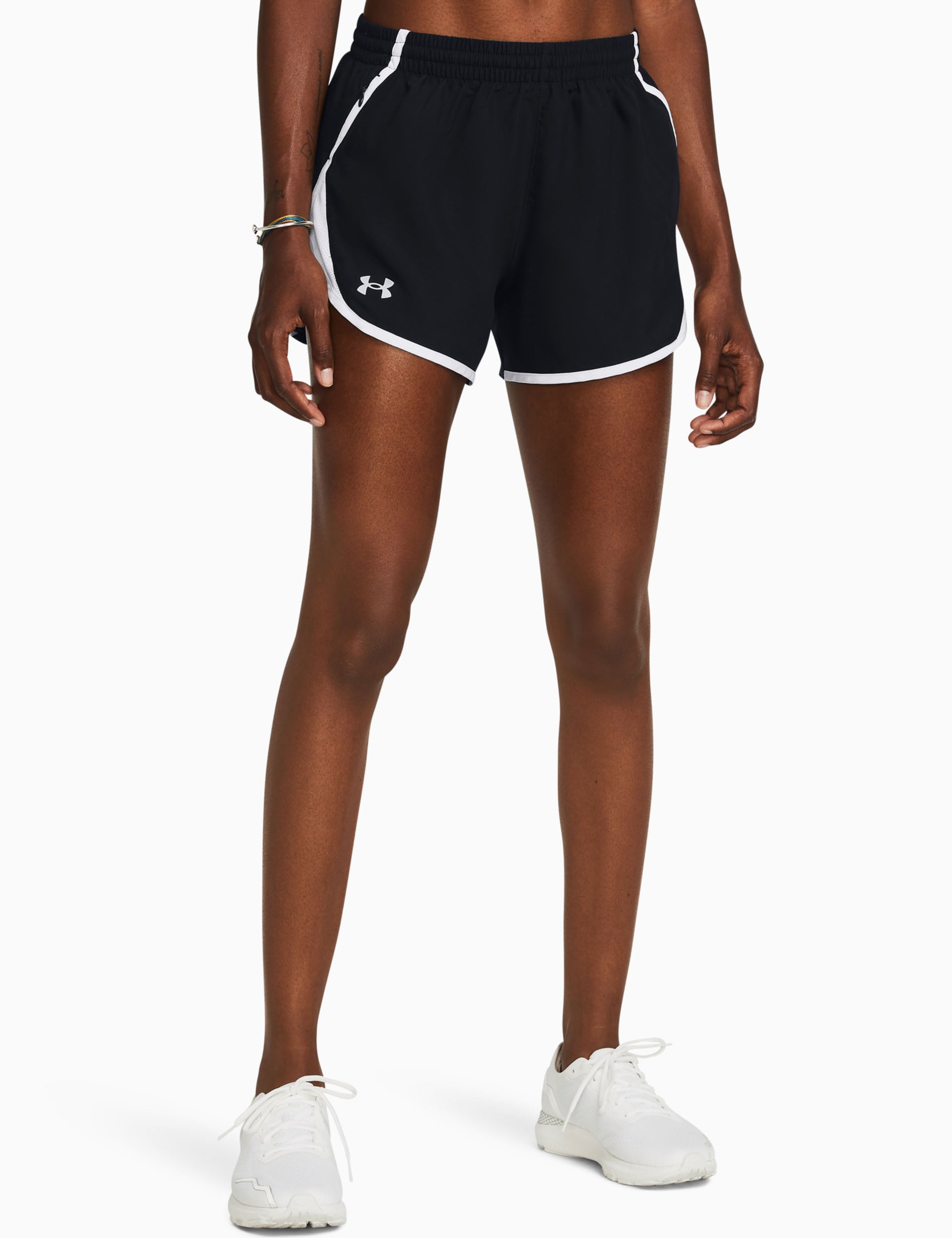 Fly By 3 Shorts for Men - Breathable Quick-Dry Athletic Running Shorts (Black/White) - Perfect for Gym, Jogging & Summer Outdoor Activities