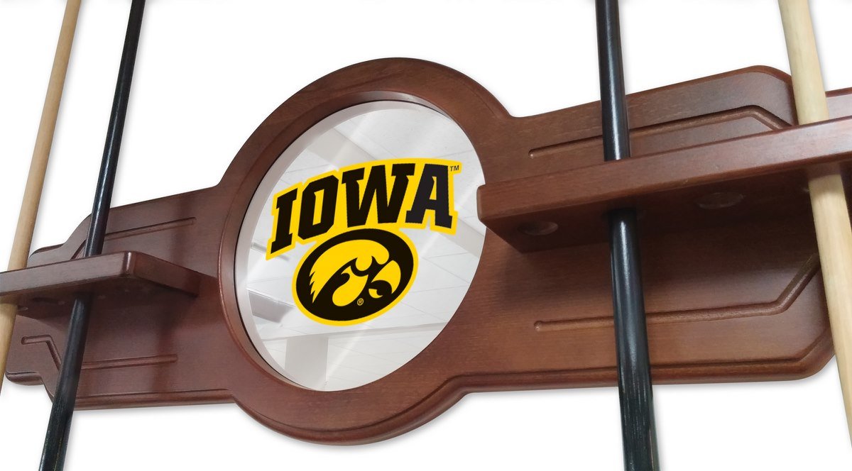 Premium Iowa Cue Rack in Authentic Navajo Finish - Handcrafted Pool Cue Holder by Holland Bar Stool | Perfect for Game Rooms, Bars, and Billiard Halls
