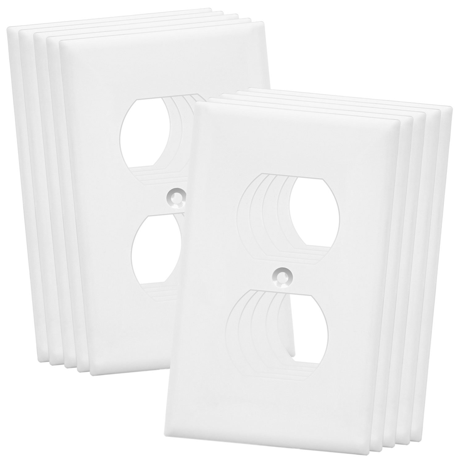 ENERLITES 10-Pack Duplex Wall Plate & Switch Cover for Home & Office