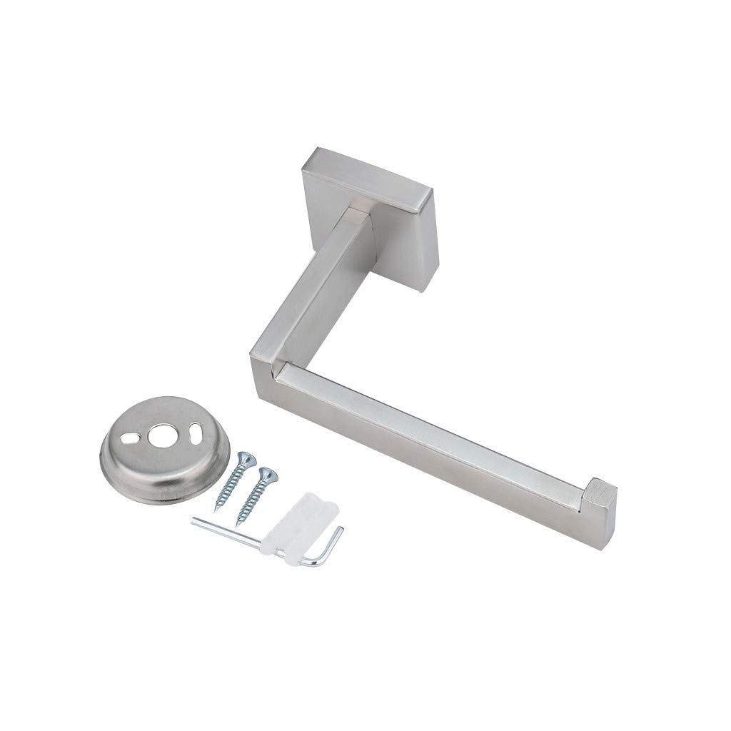 Stainless Steel Toilet Paper Holder Wall Mount with Screws - Chrome Bathroom & Kitchen Tissue Roll Holder - Durable & Rustproof for Home, Office, RV (Silver) | Perfect for Modern Bathrooms, Powder Rooms & Compact Spaces
