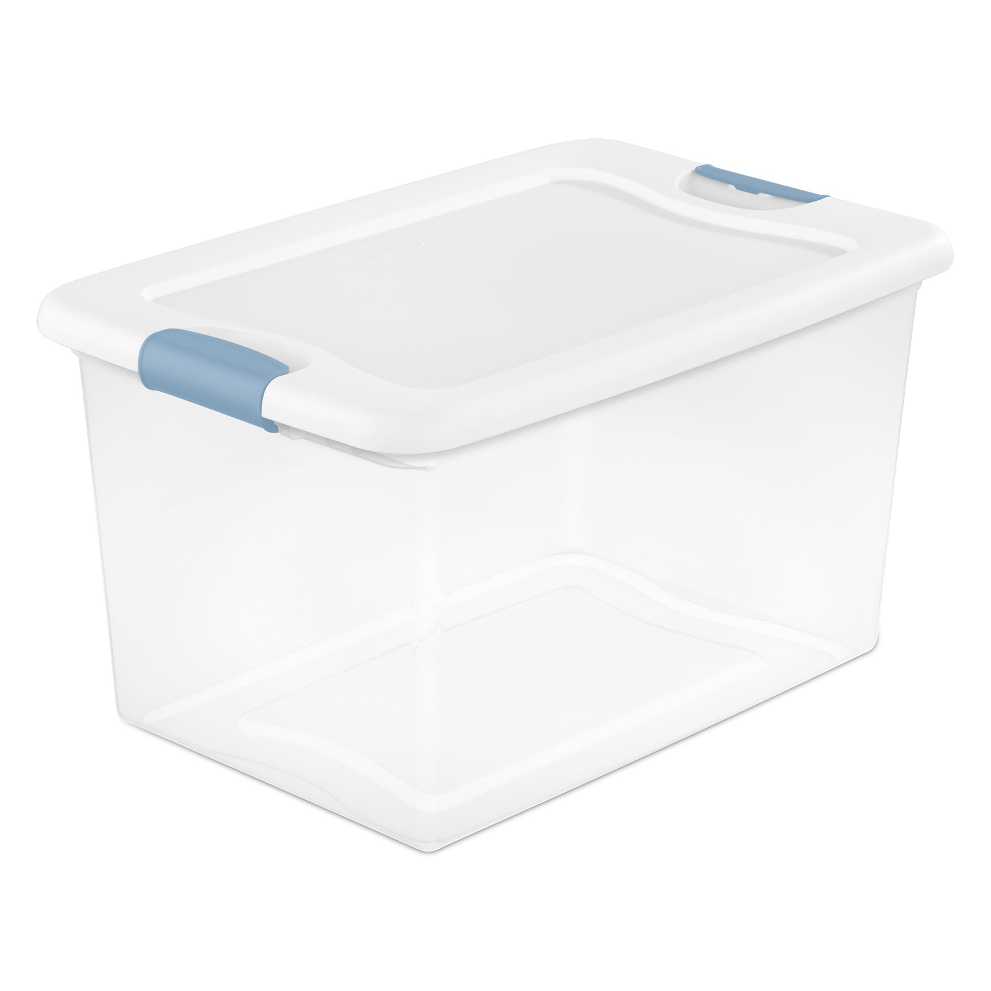 Sterilite 24-Pack 64 Quart Clear Plastic Stackable Storage Bins with Secure Latching Lids - Perfect for Home Organization, Garage Storage & Moving Supplies