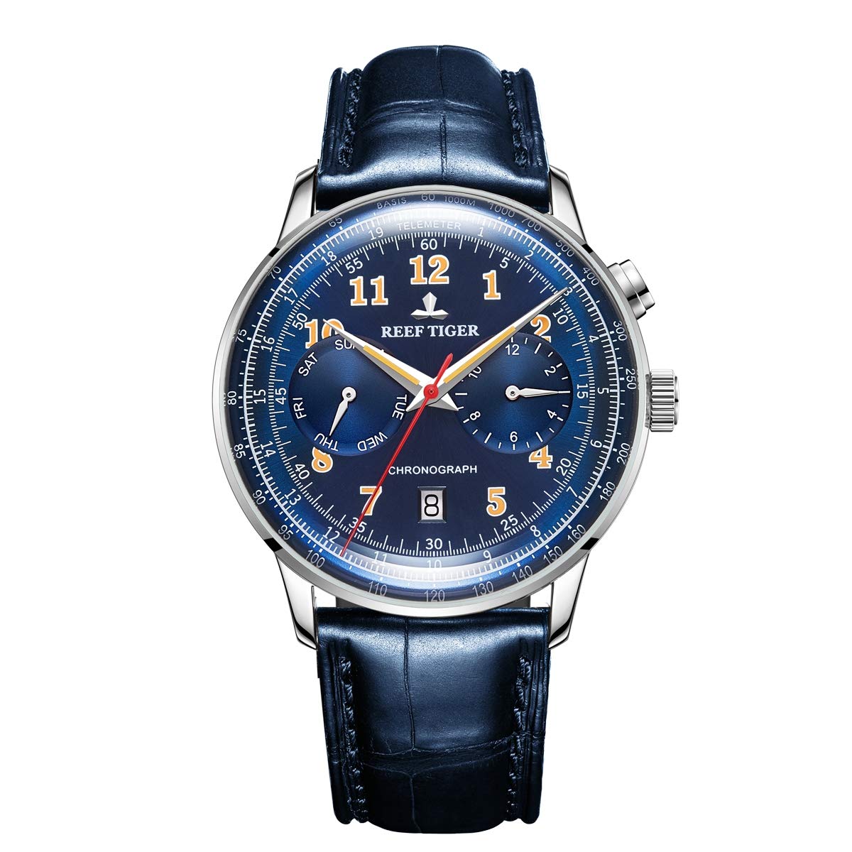 Reef Tiger Luxury Men's Automatic Watch - Waterproof Business Watch with Luminous Hands, Stainless Steel Case, RGA9122 - Perfect for Office, Formal Events & Gifting