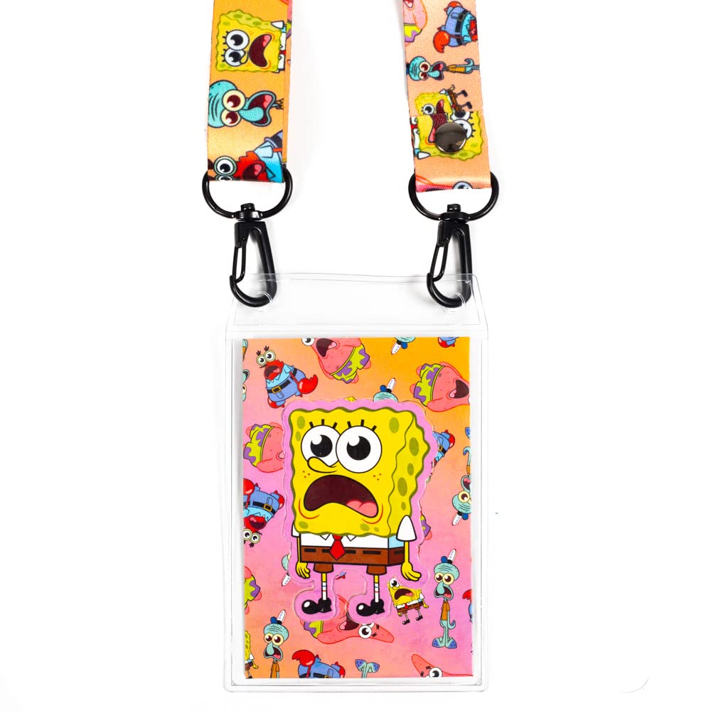 Spongebob Printed Mask Lanyard Holder - Adjustable Face Mask Strap for Kids & Adults - Perfect for School, Work, Travel & Daily Use
